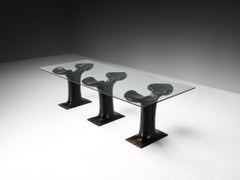 Huub & Adelheid Kortekaas Rare 'Kiem' Dining or Center Table in Sculpted Bronze