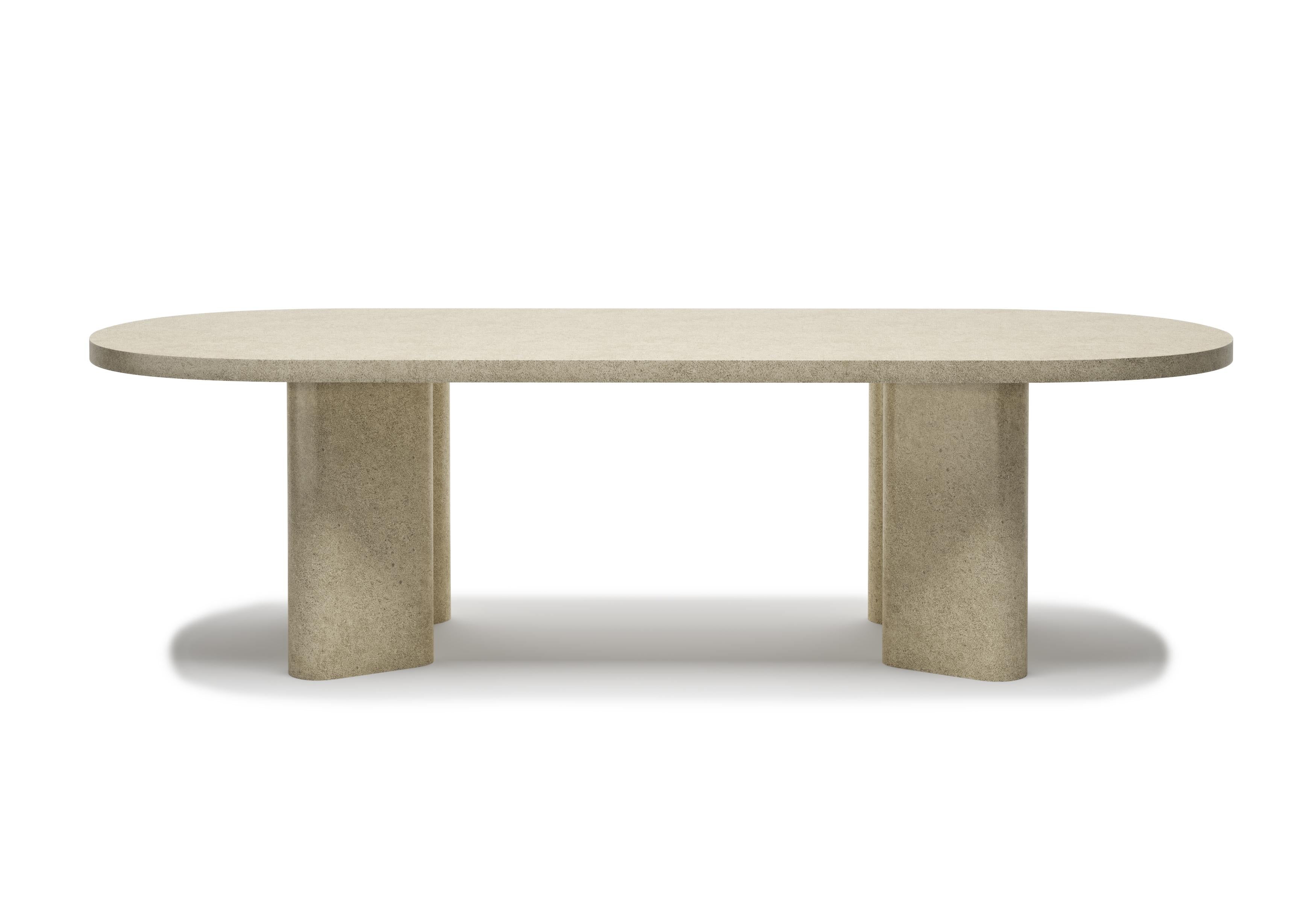 Huxley dining table are made cement that fills the design gap in your 4-season outdoor space.? It blends perfectly with other SNOC collections, too.?