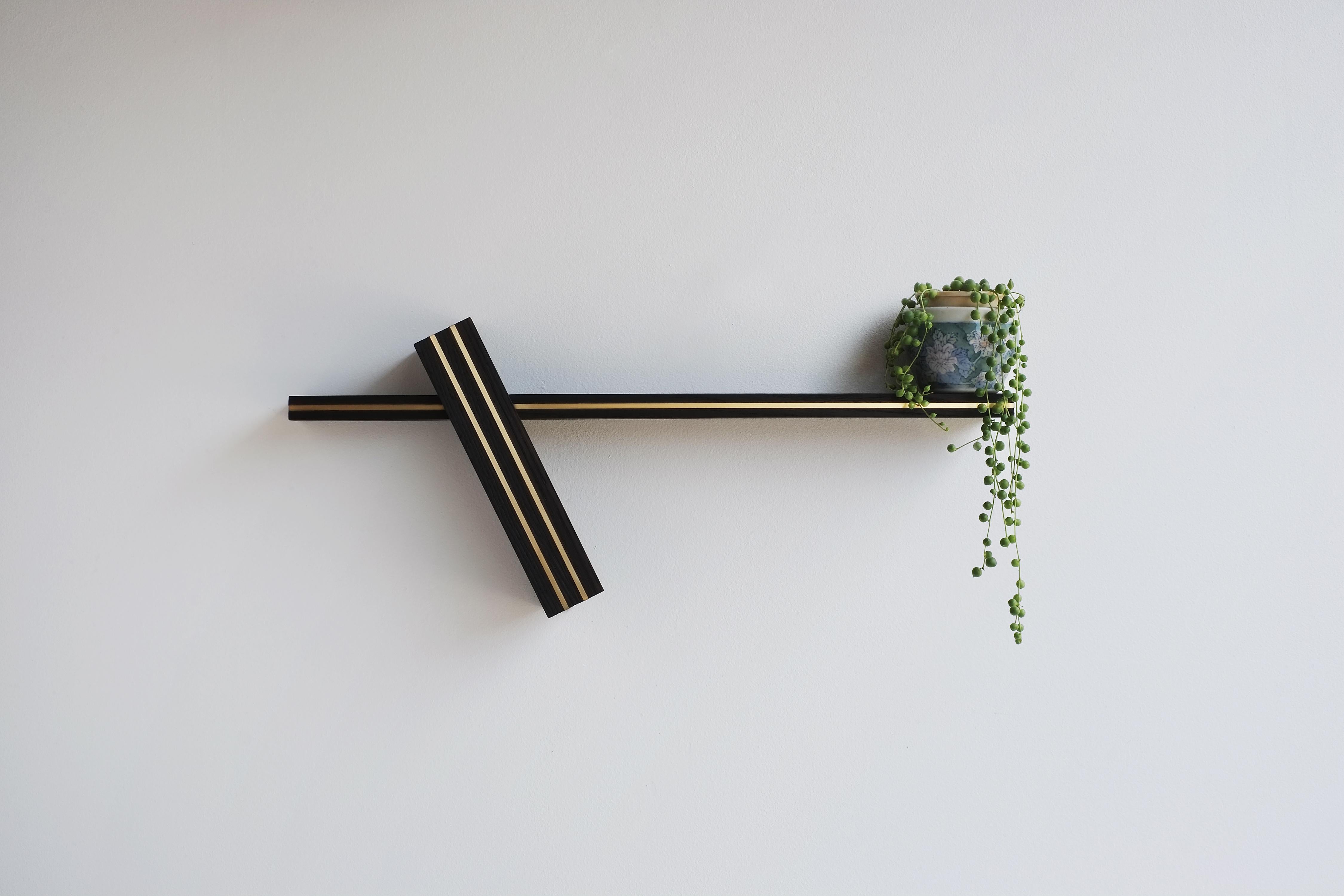 "Elevate No. 3" floating wall shelf sculpture