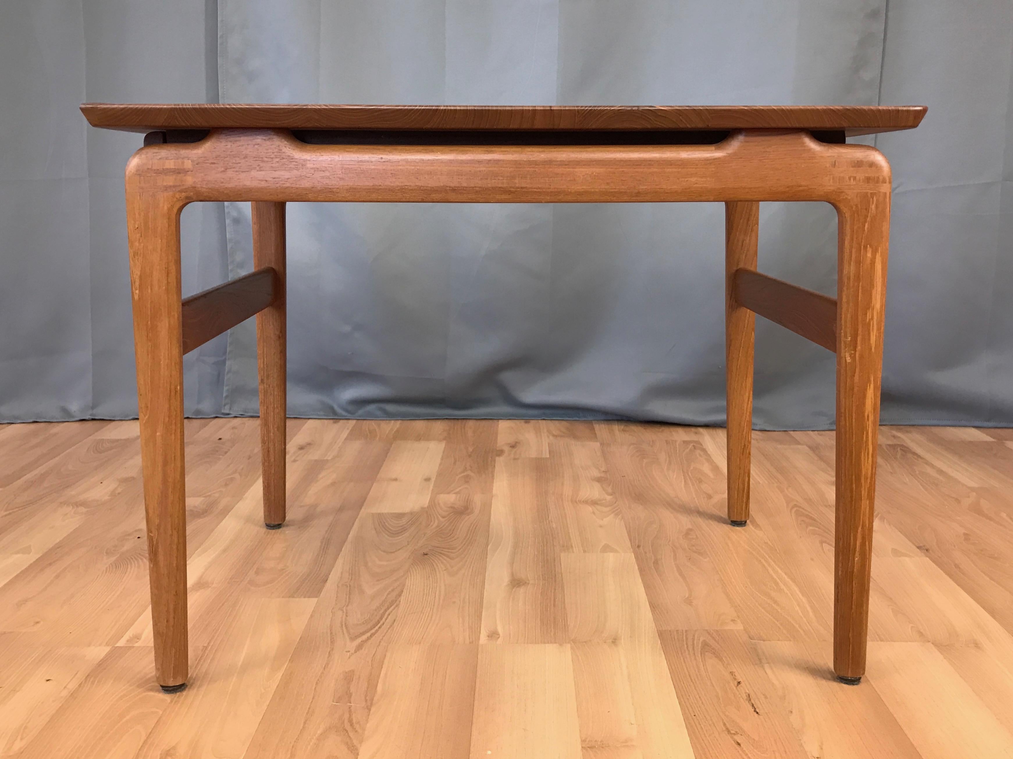 teak side table with drawer