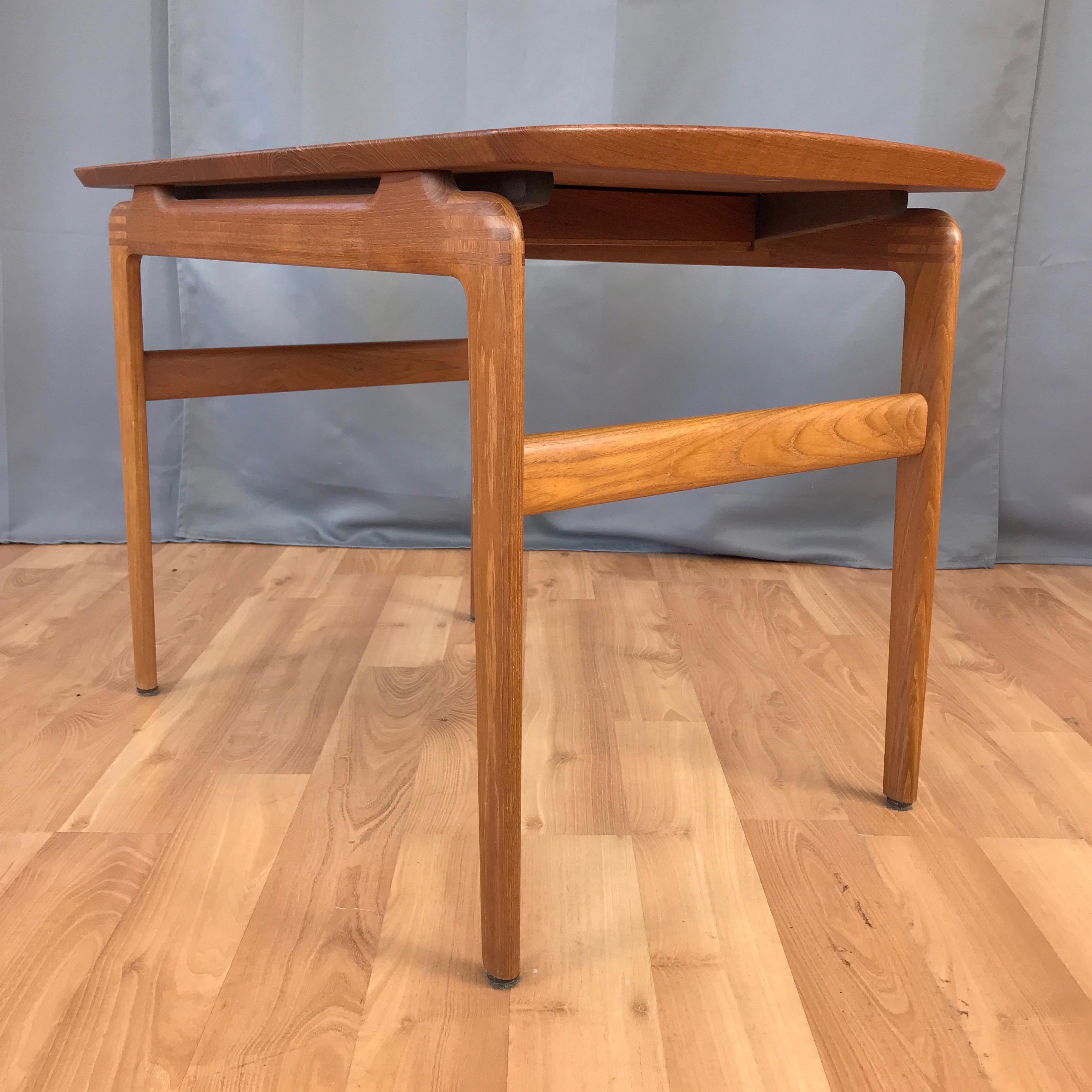 Scandinavian Modern Hvidt and Mølgaard-Nelson for France & Søn Teak Side Table with Drawer