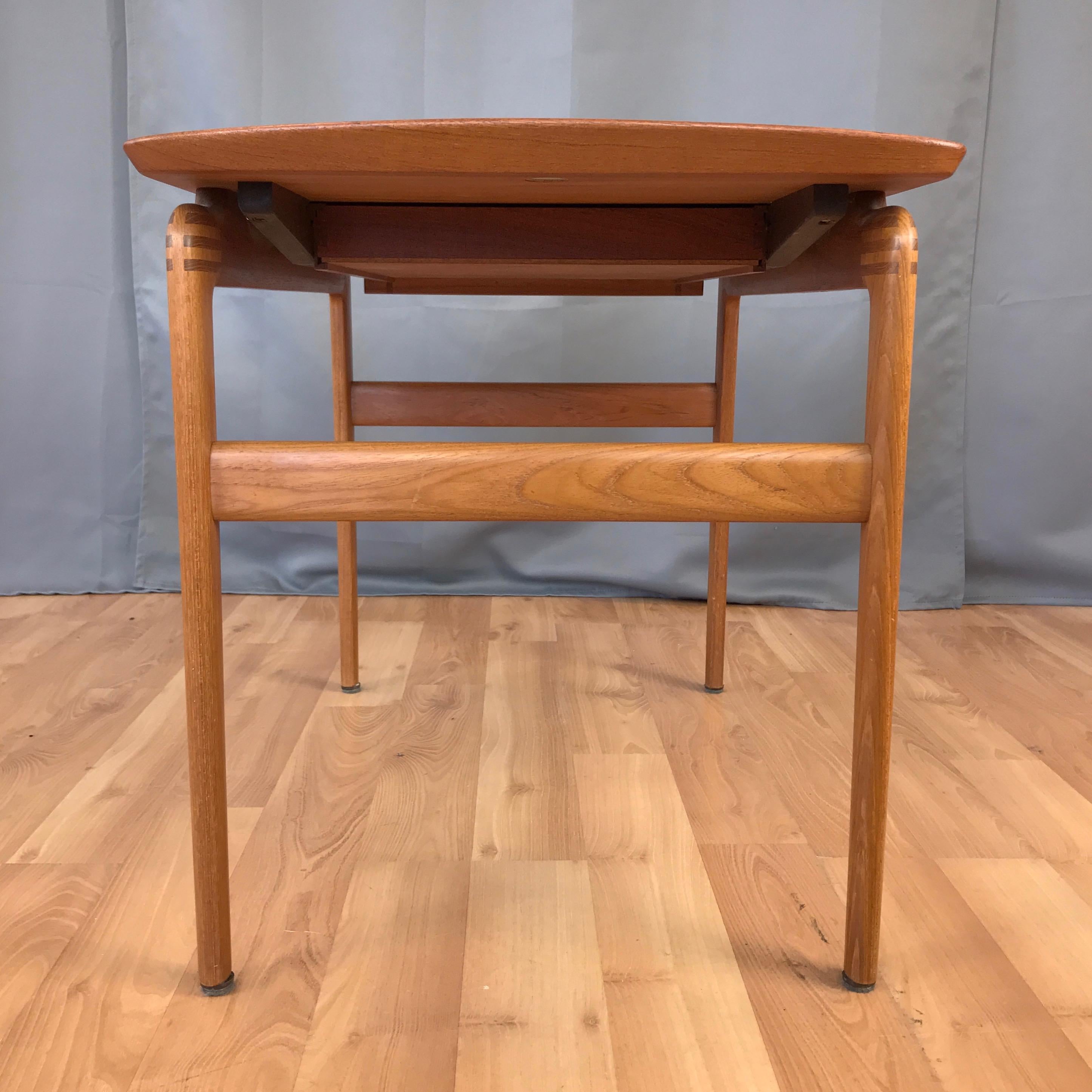 Danish Hvidt and Mølgaard-Nelson for France & Søn Teak Side Table with Drawer