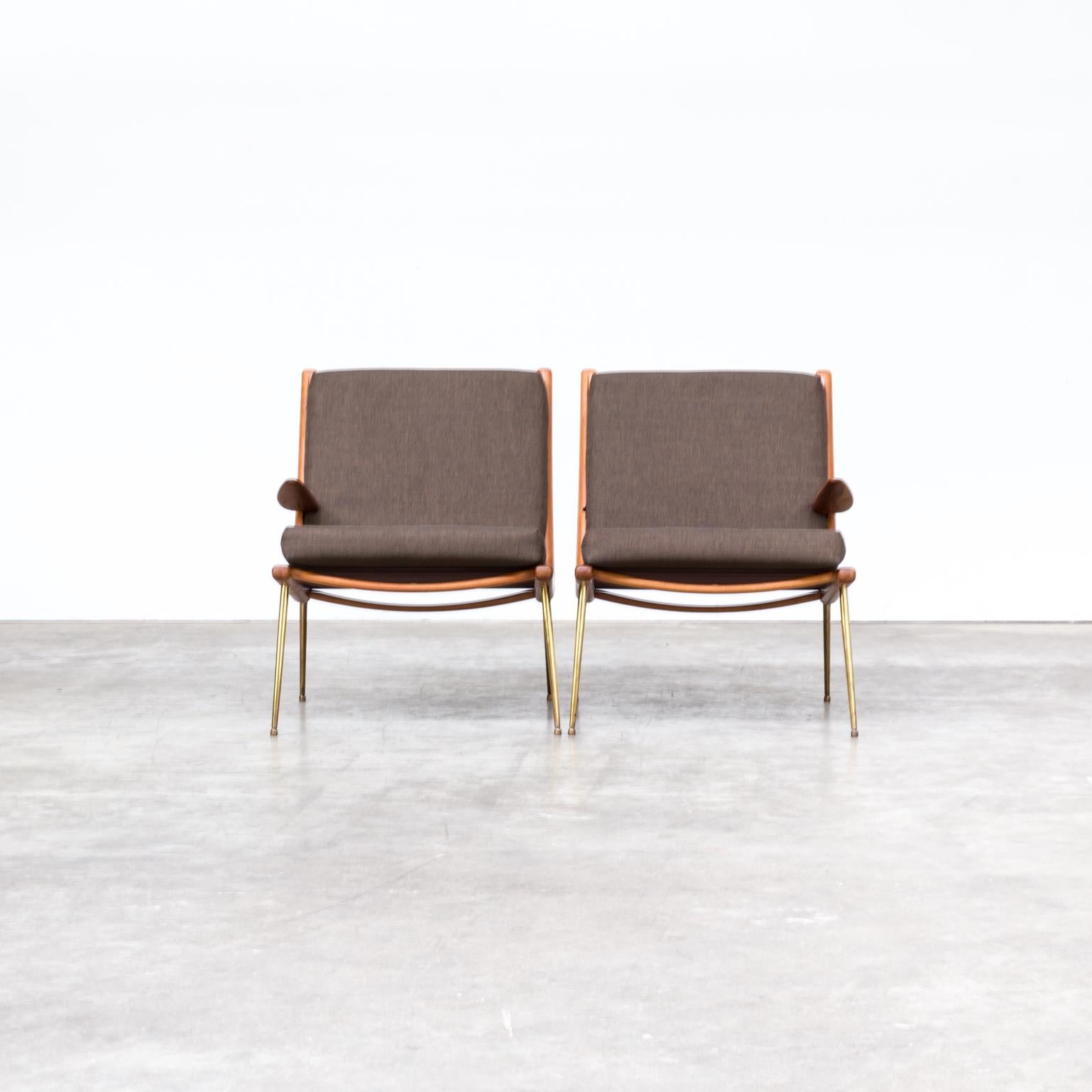 Danish Hvidt and Mølgaard-Nielsen ‘Boomerang’ Chair FD 135 for France & Son, Set of Two For Sale