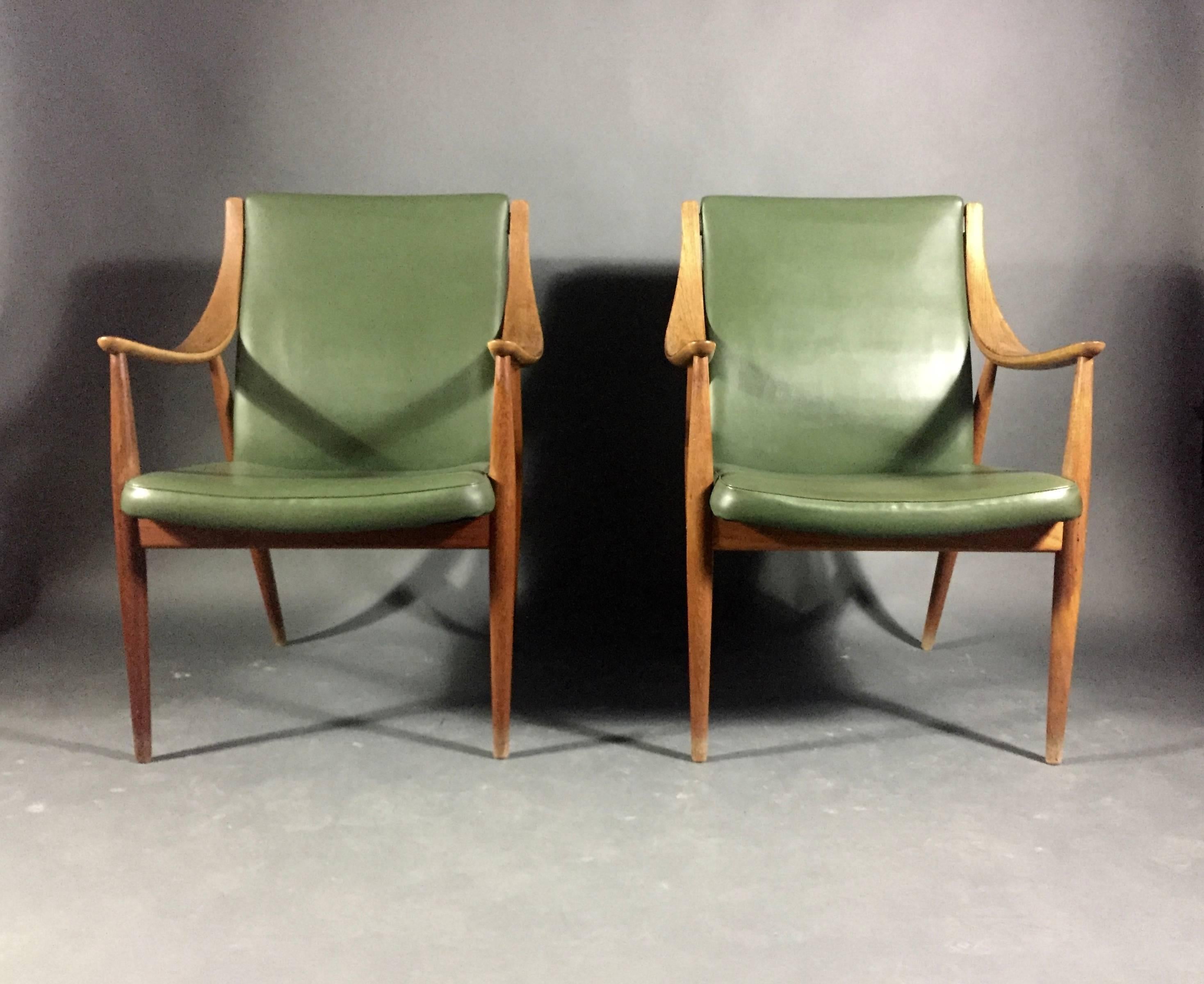 Scandinavian Modern Hvidt and Mølgaard-Nielsen Easy Chair, France & Søn, Denmark, 1953