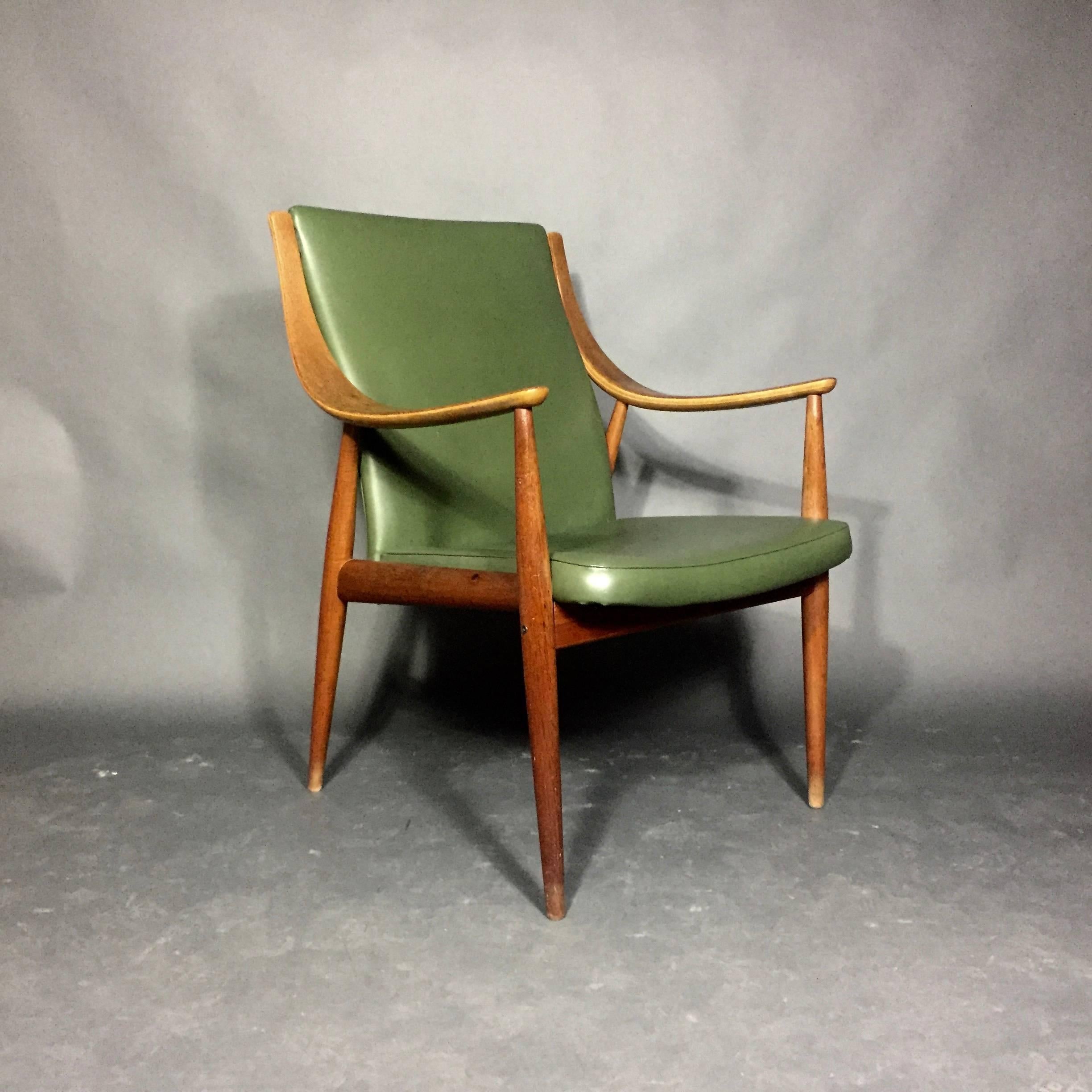 Hvidt and Mølgaard-Nielsen Easy Chair, France & Søn, Denmark, 1953 In Good Condition In Hudson, NY