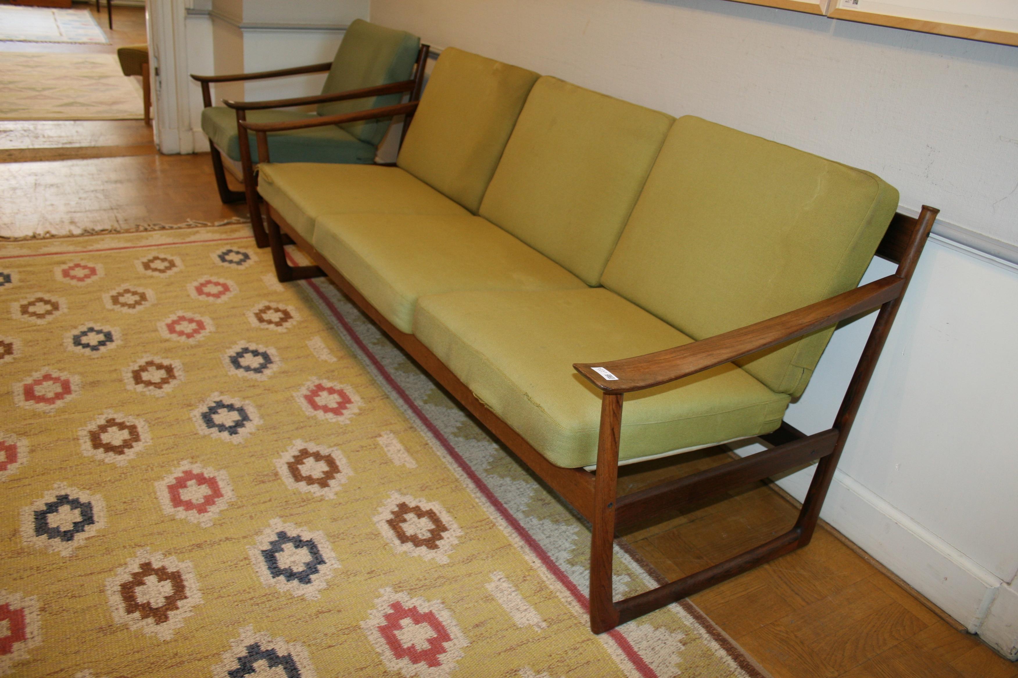 Danish Hvidt and Molgaard Sofa and Armchair For Sale