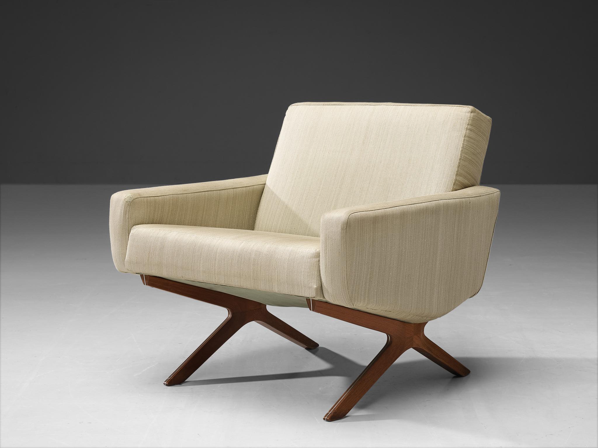 Mid-Century Modern Hvidt & Mølgaard for France & Søn Pair of 'Silverline' Lounge Chairs in Teak 