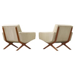 Hvidt & Mølgaard for France & Søn Pair of 'Silverline' Lounge Chairs in Teak 