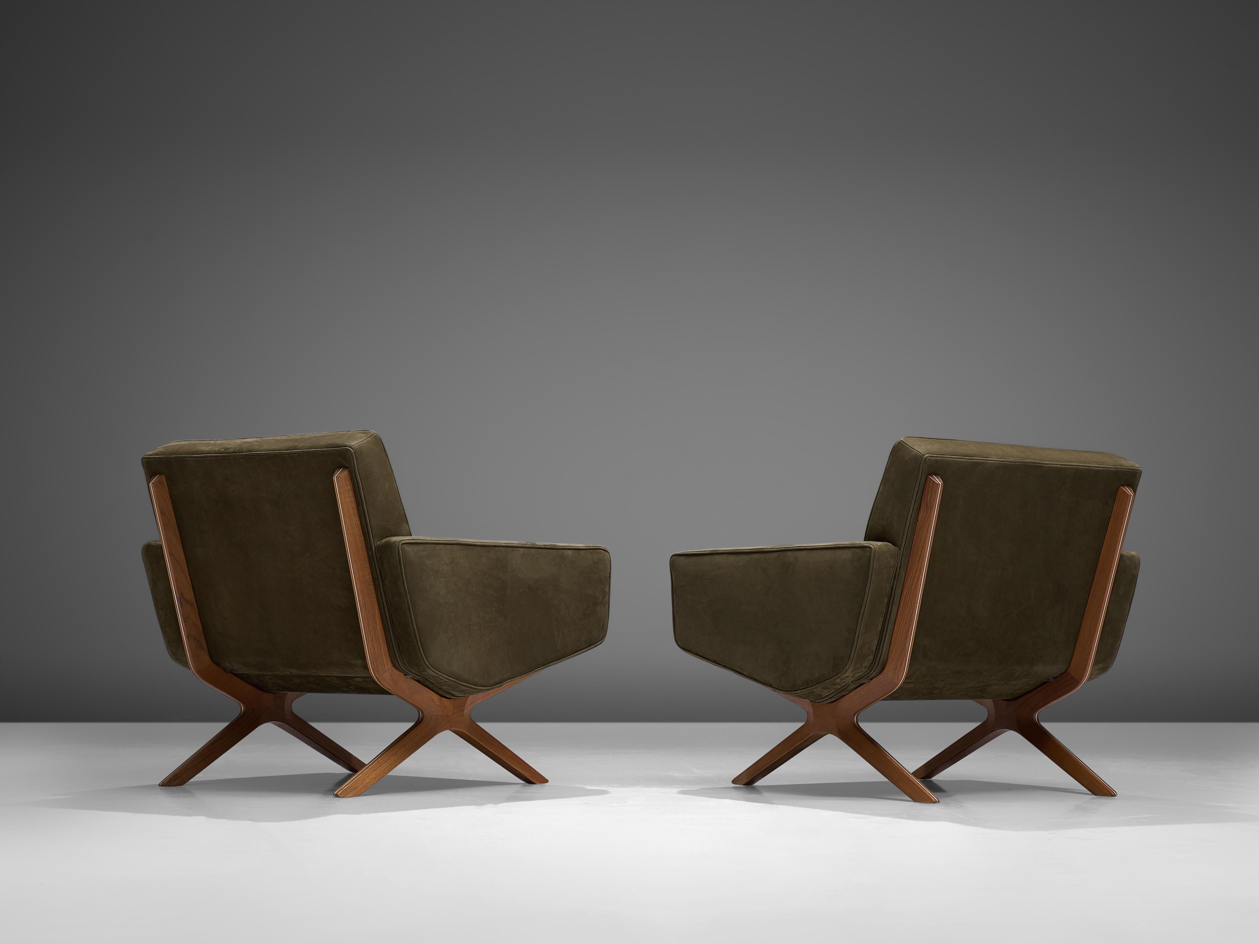 Danish Hvidt & Mølgaard for France & S�øn Pair of 'Silverline' Lounge Chairs in Teak