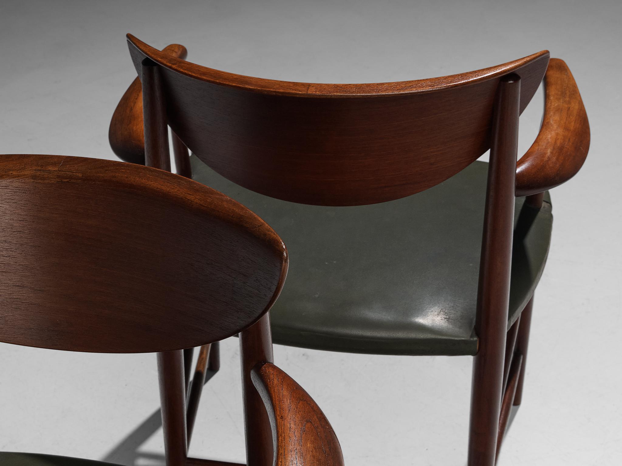 Hvidt & Mølgaard-Nielsen for Søborg Set of Four Armchairs in Teak 3