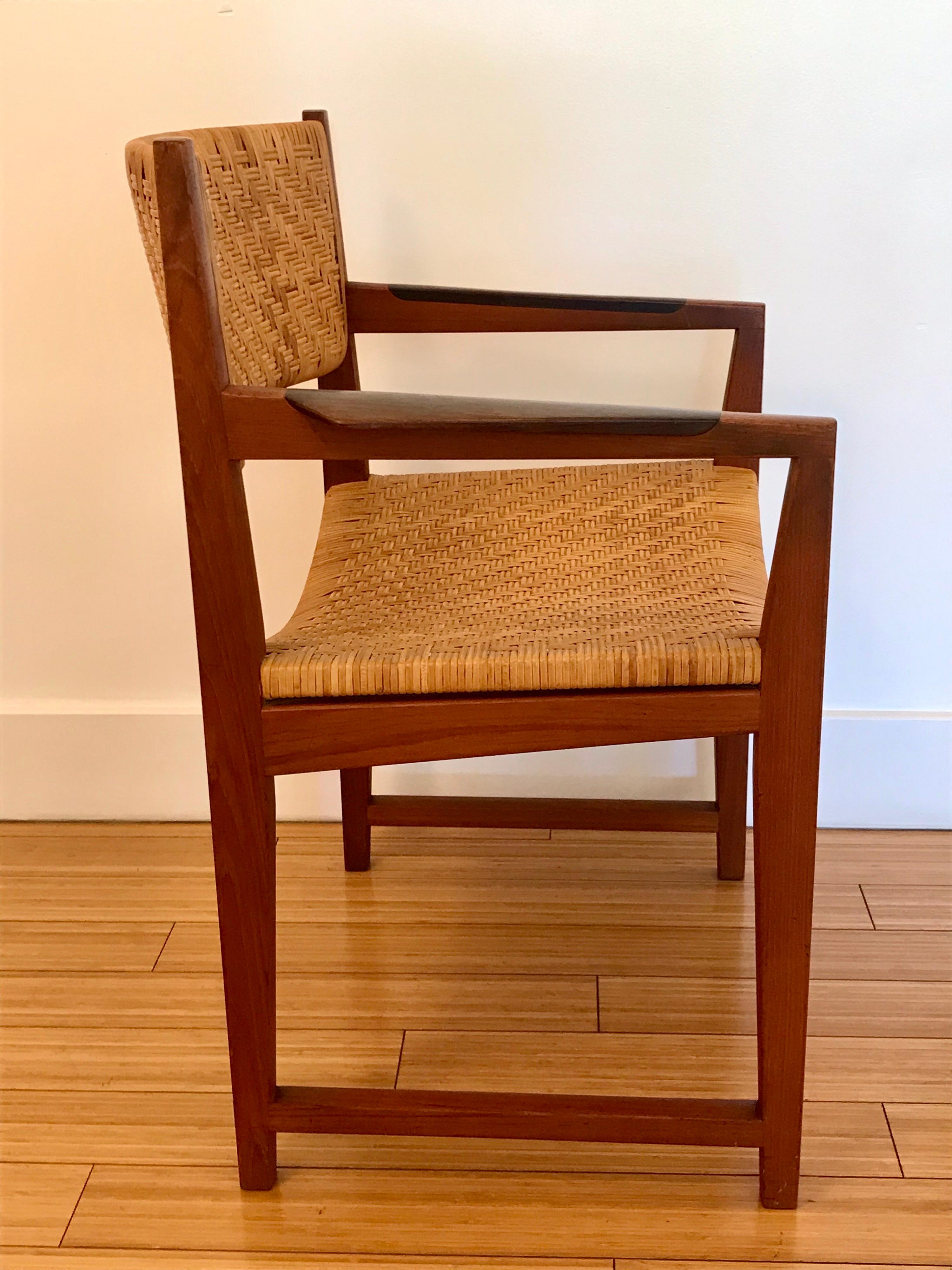 Hvidt + Molgaard Occasional Teak + Cane Chair 2