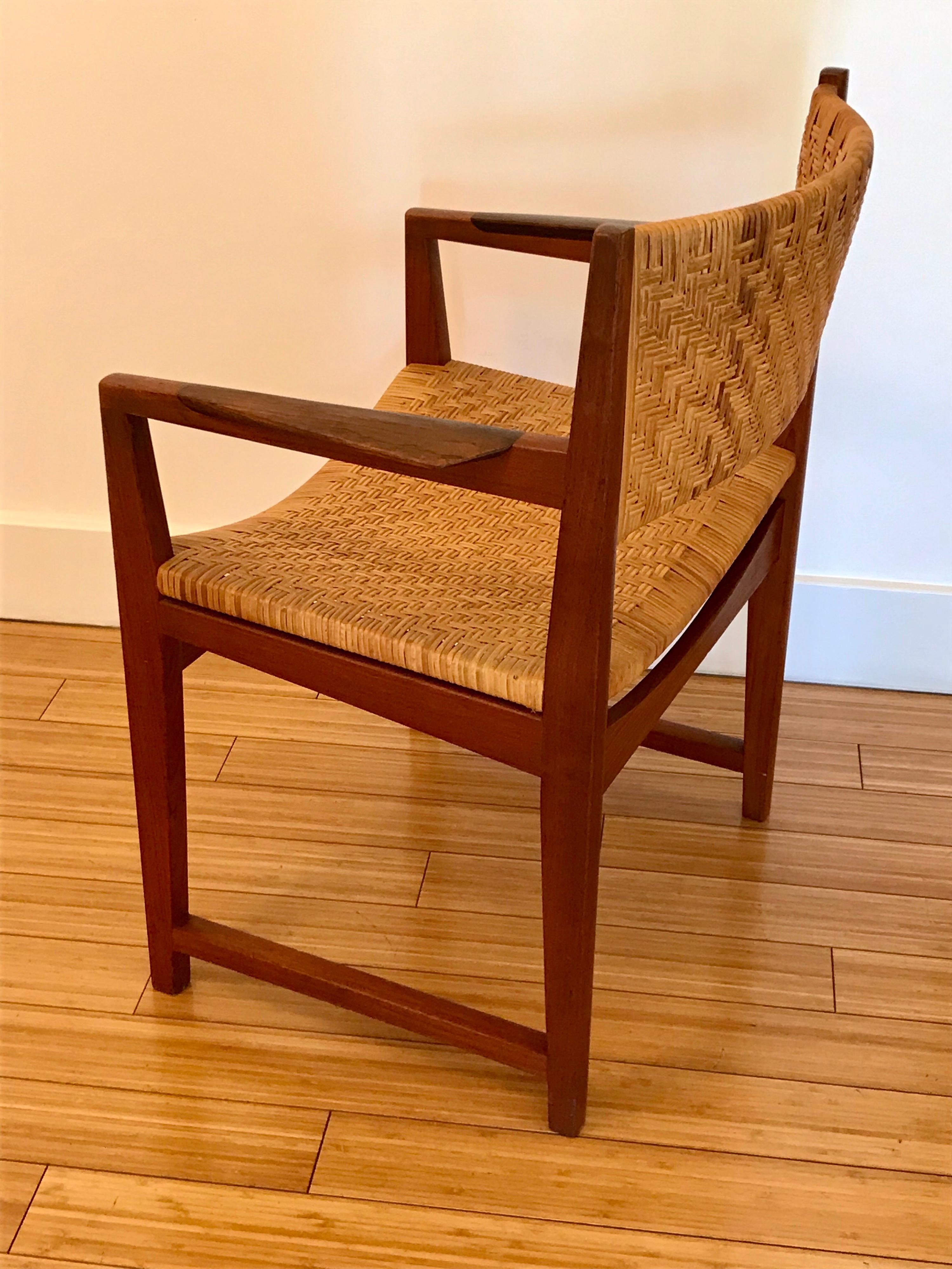 Hvidt + Molgaard Occasional Teak + Cane Chair 8