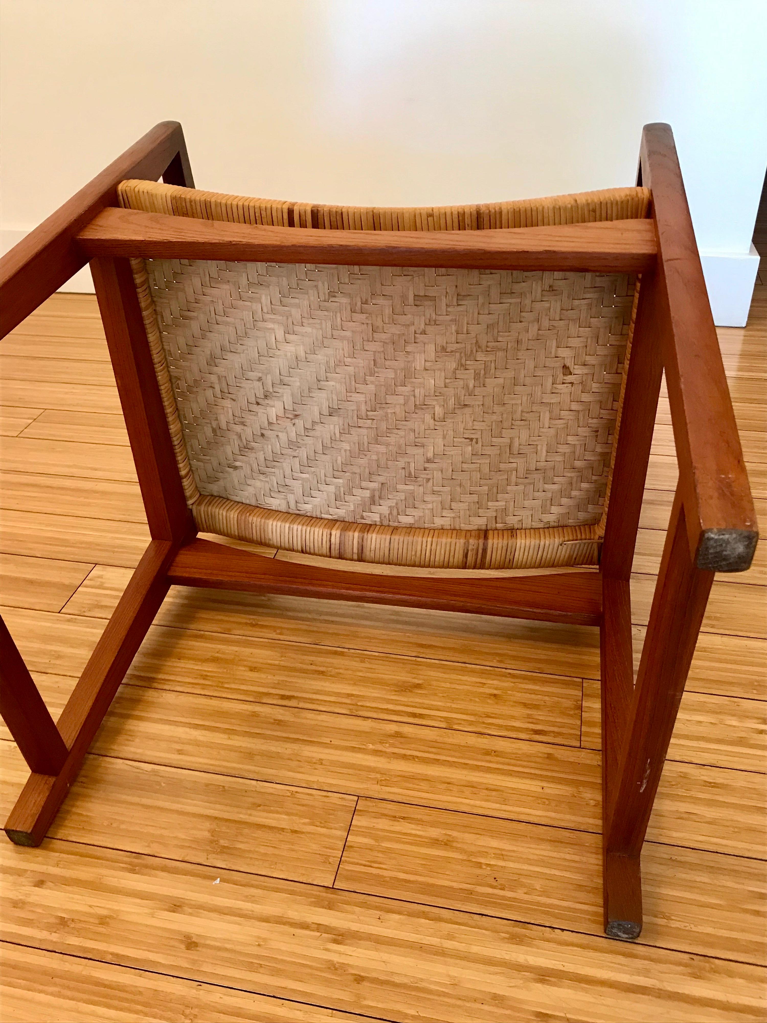 Hvidt + Molgaard Occasional Teak + Cane Chair 10