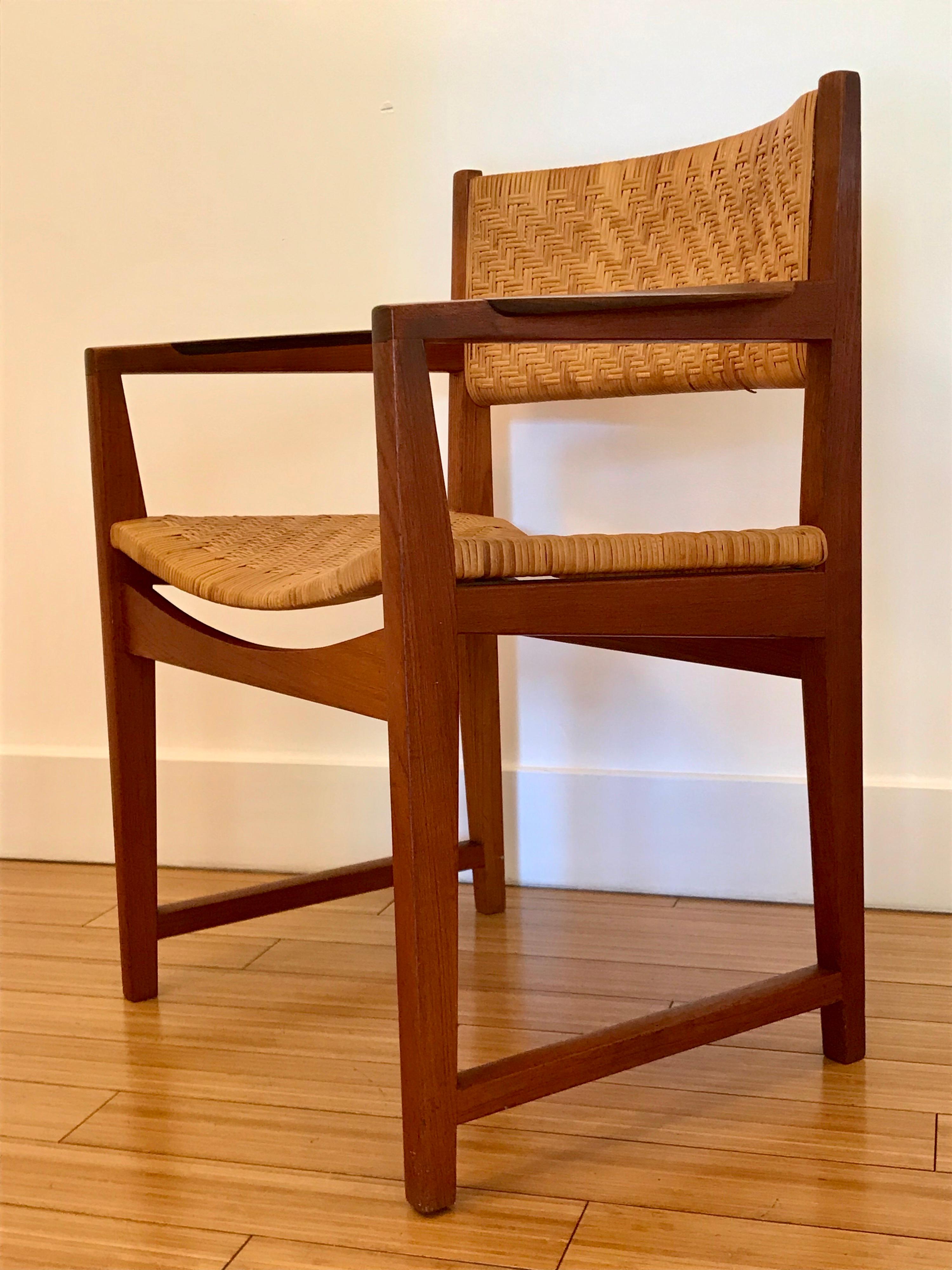 Mid-Century Modern Hvidt + Molgaard Occasional Teak + Cane Chair