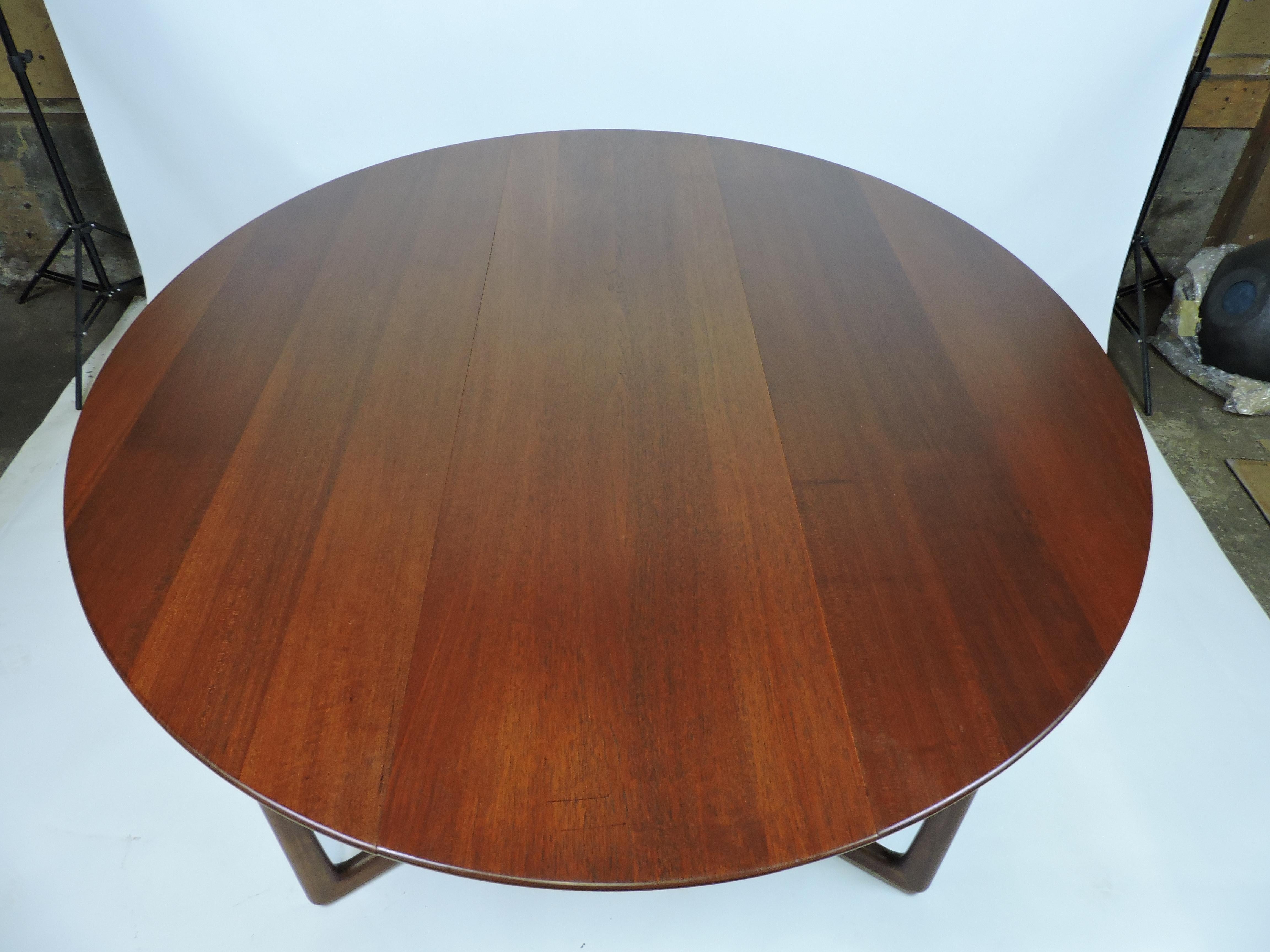 Hvidt Nielsen Danish Modern Solid Teak Drop-Leaf Gateleg Dining Table #20/59 3