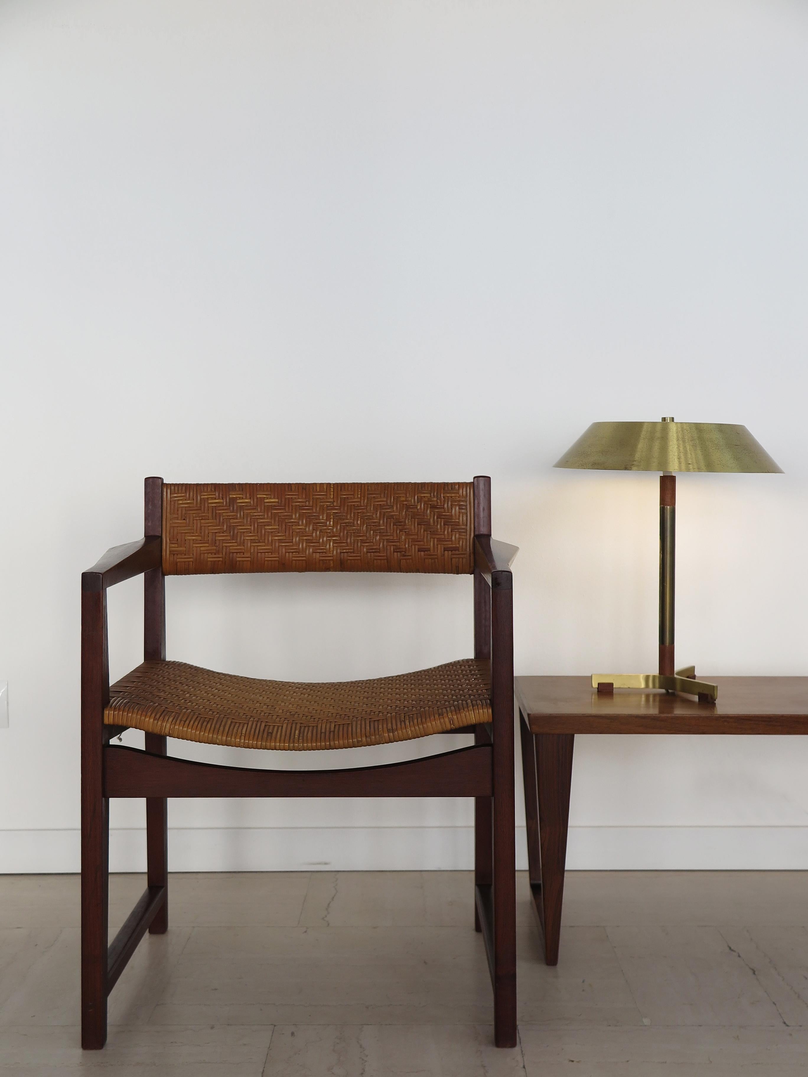 Hvidt & Orla Mølgaard Scandinavian Midcentury Rattan Wood Chair Armchair 1960s For Sale 9