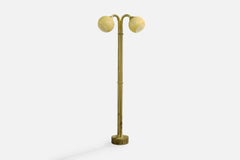 Høvik Verk, Floor Lamps, Brass, Glass, Norway, 1950s