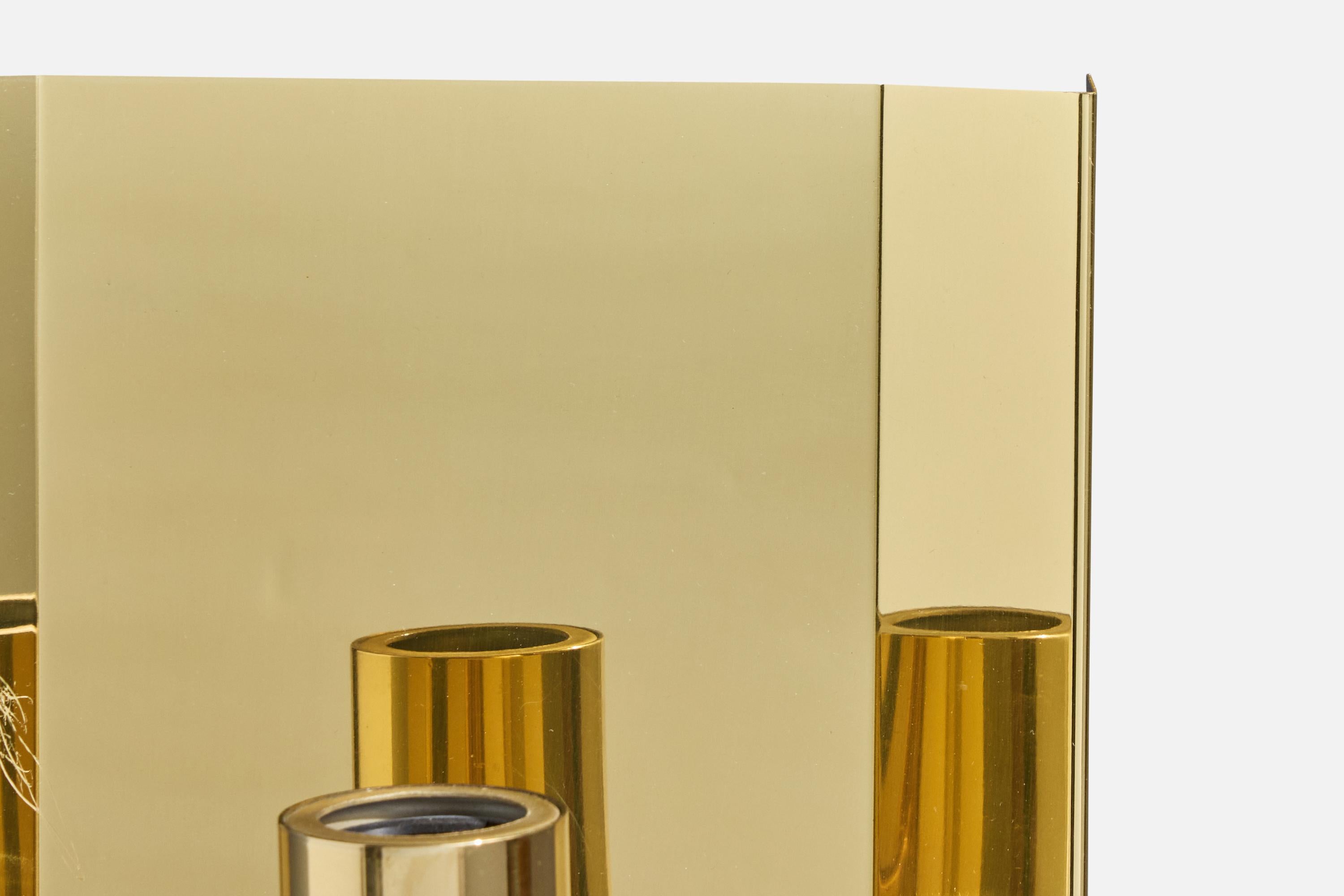 Høvik Verk, Wall Lights, Messing, Stoff, Norwegen, 1960er Jahre im Angebot 1