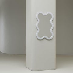 Compact Contemporary Wavy Wall Mirror – Light Blue Hvyli 6 by oitoproducts