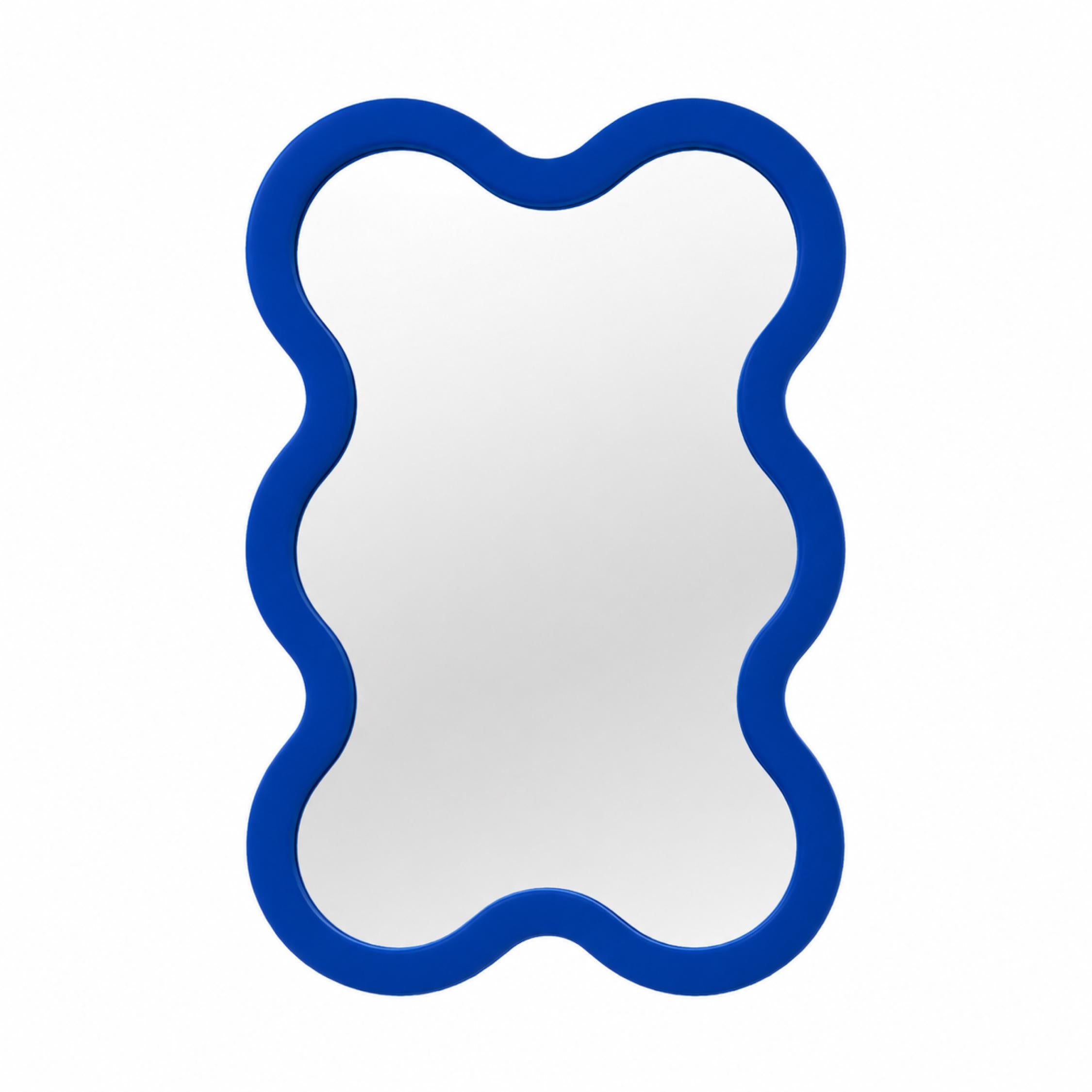 Small Contemporary Rectangular Accent Mirror Made to Order - Blue Hvyli 6