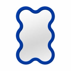 Small Contemporary Rectangular Accent Mirror Made to Order - Blue Hvyli 6