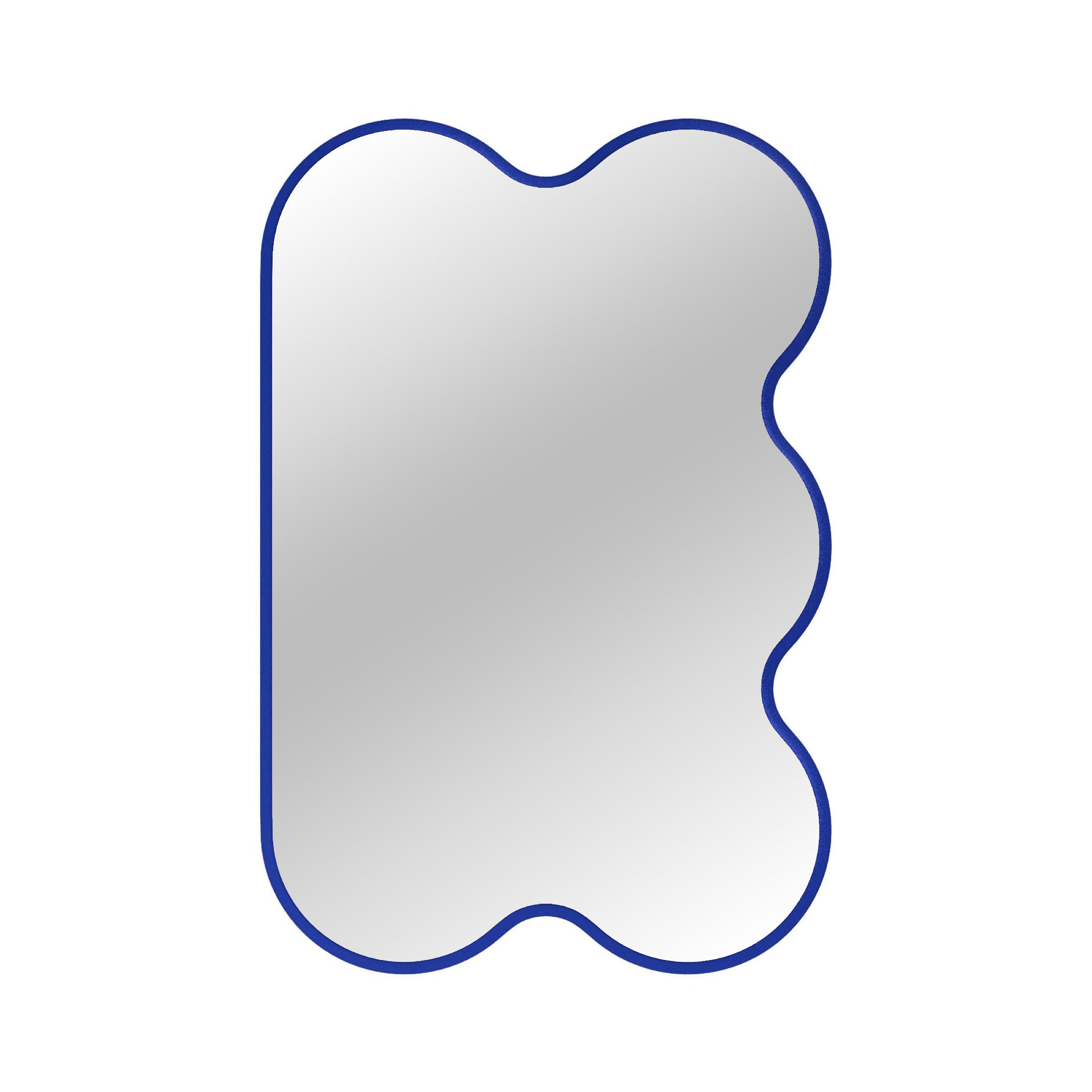 Hvyli Q5 - Wavy Small Mirror, Wall Asymmetrical Mirror by oitoproducts