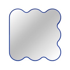 Hvyli Q7 - Wavy Square Mirror, Wall Asymmetrical Mirror by oitoproducts