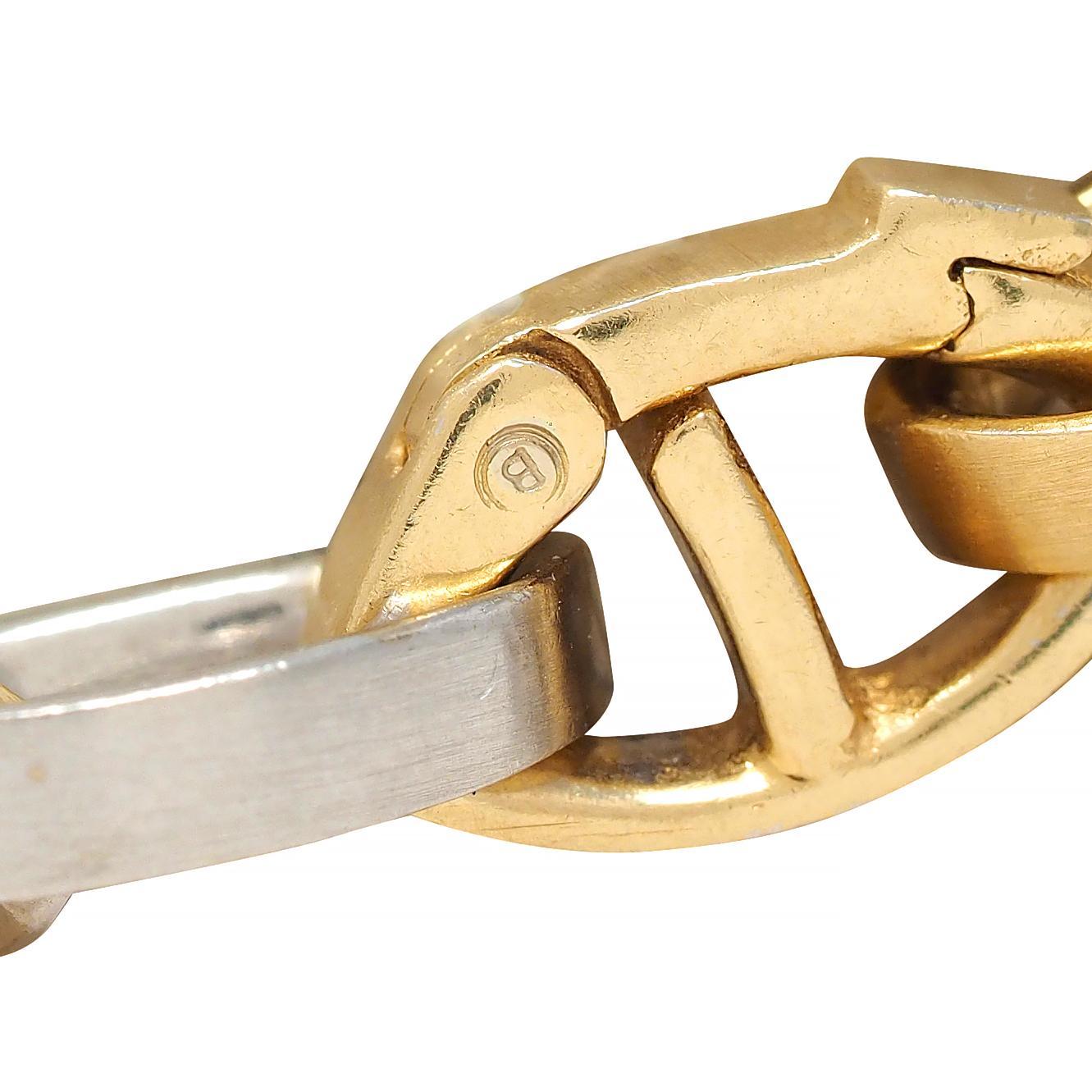 H. H. Burdick Modernist 14 Karat Two-Tone Gold Bracciale Vintage Collana a catena in vendita 11