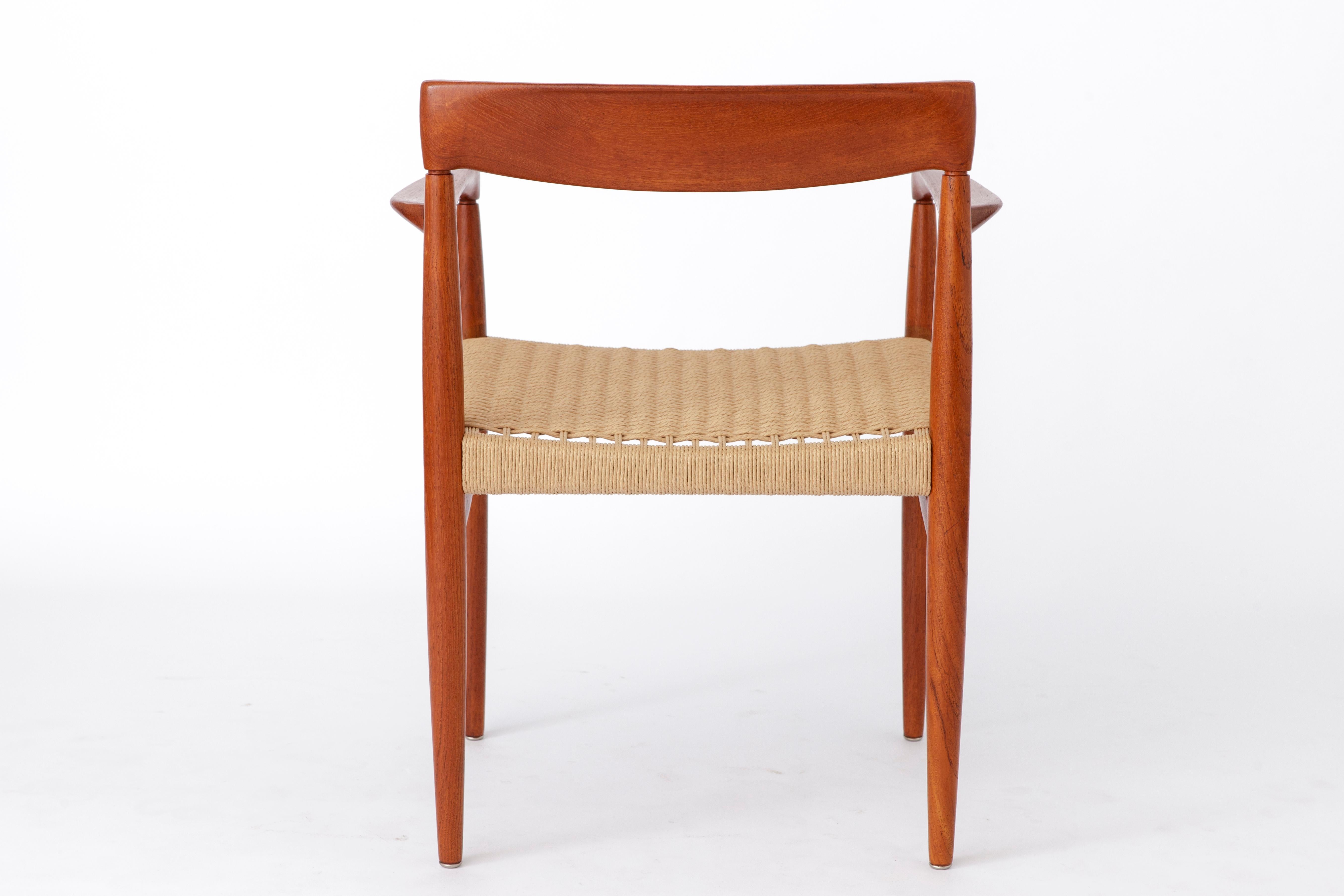 H.W. Klein Armchair for Bramin 1960s, Teak, Danish, Vintage, Paper cord seat 3