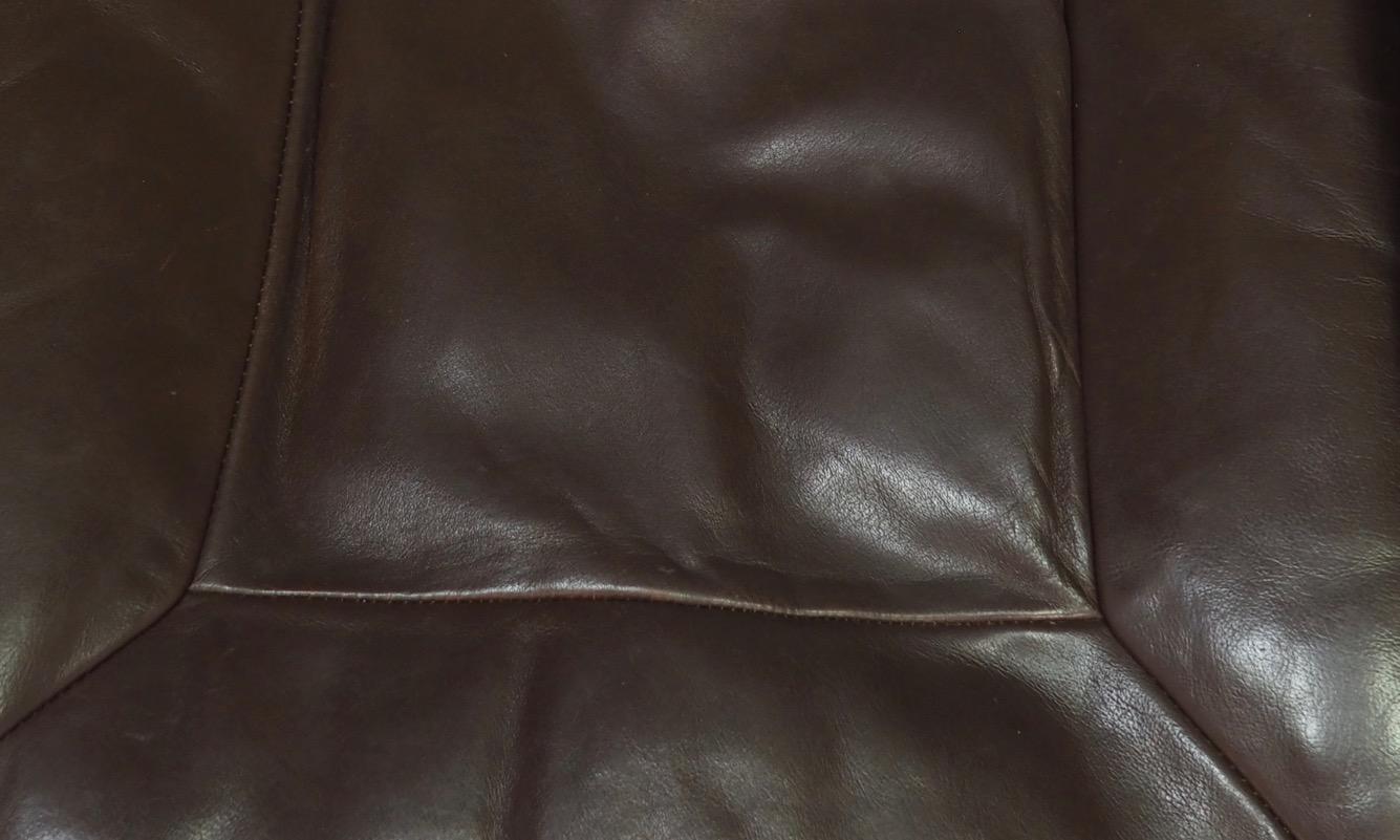 H.W Klein Armchair Vintage 1970s Leather Brown For Sale 4