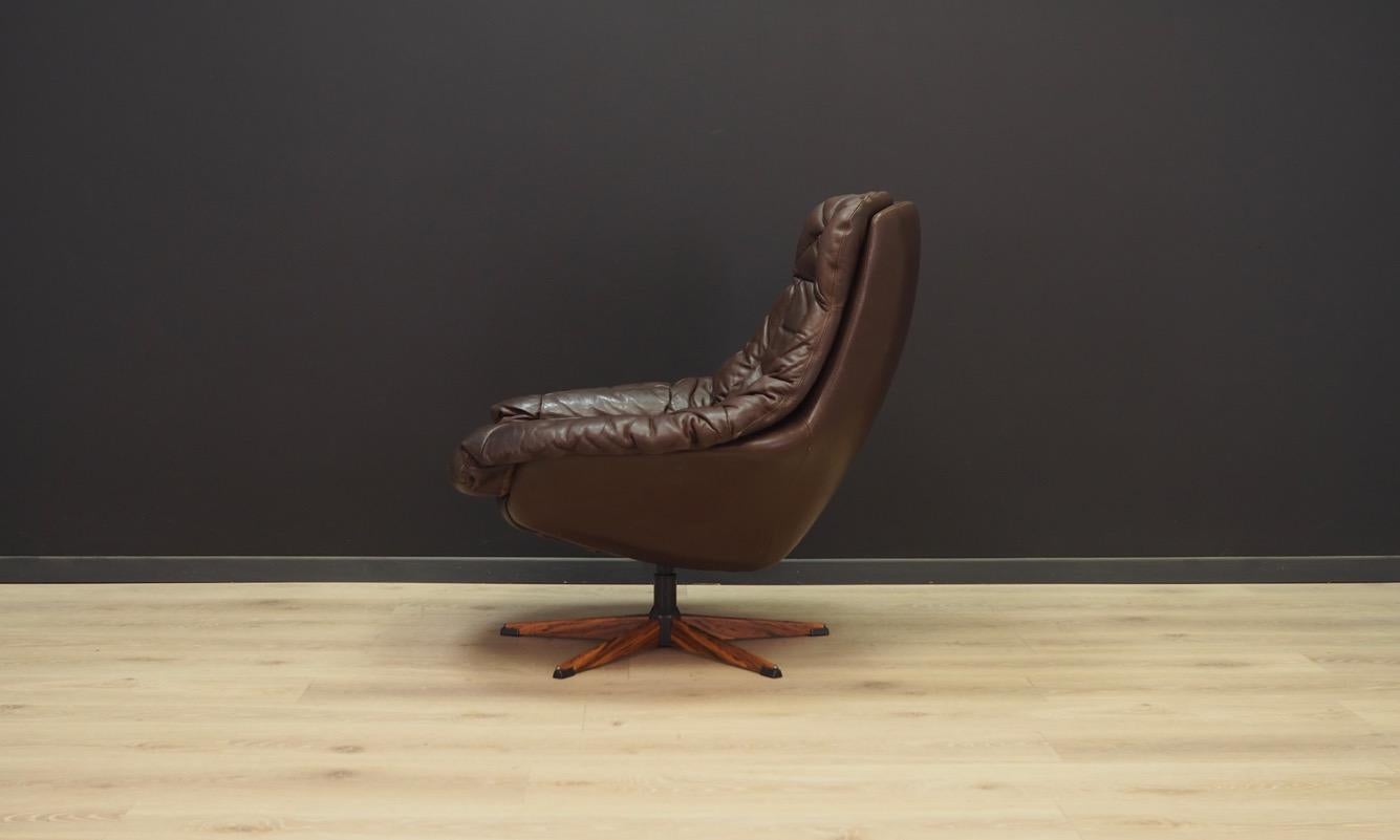 Other H.W Klein Armchair Vintage 1970s Leather Brown For Sale