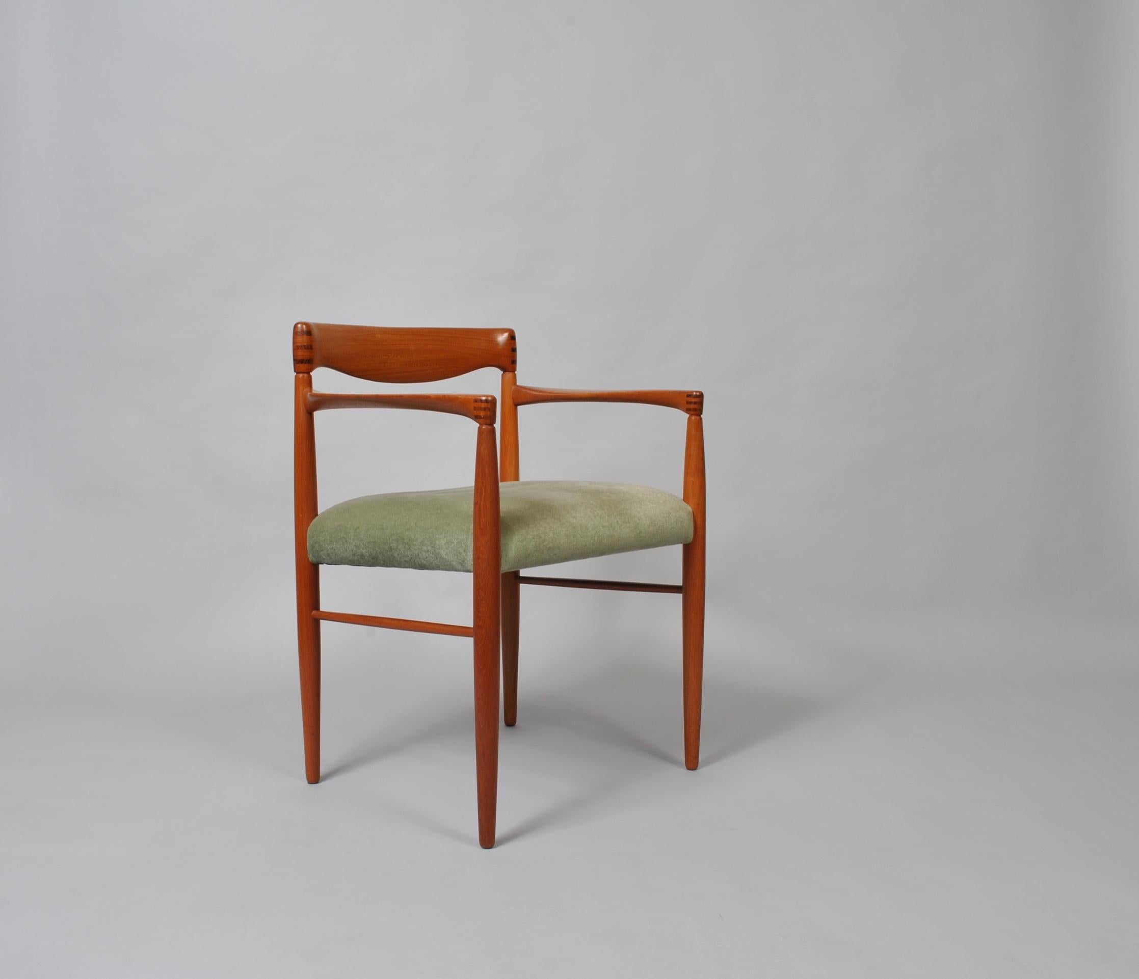 Mid-Century Modern H.W Klein Dining Chair Set of 6, Brahmin, Denmark, 1960