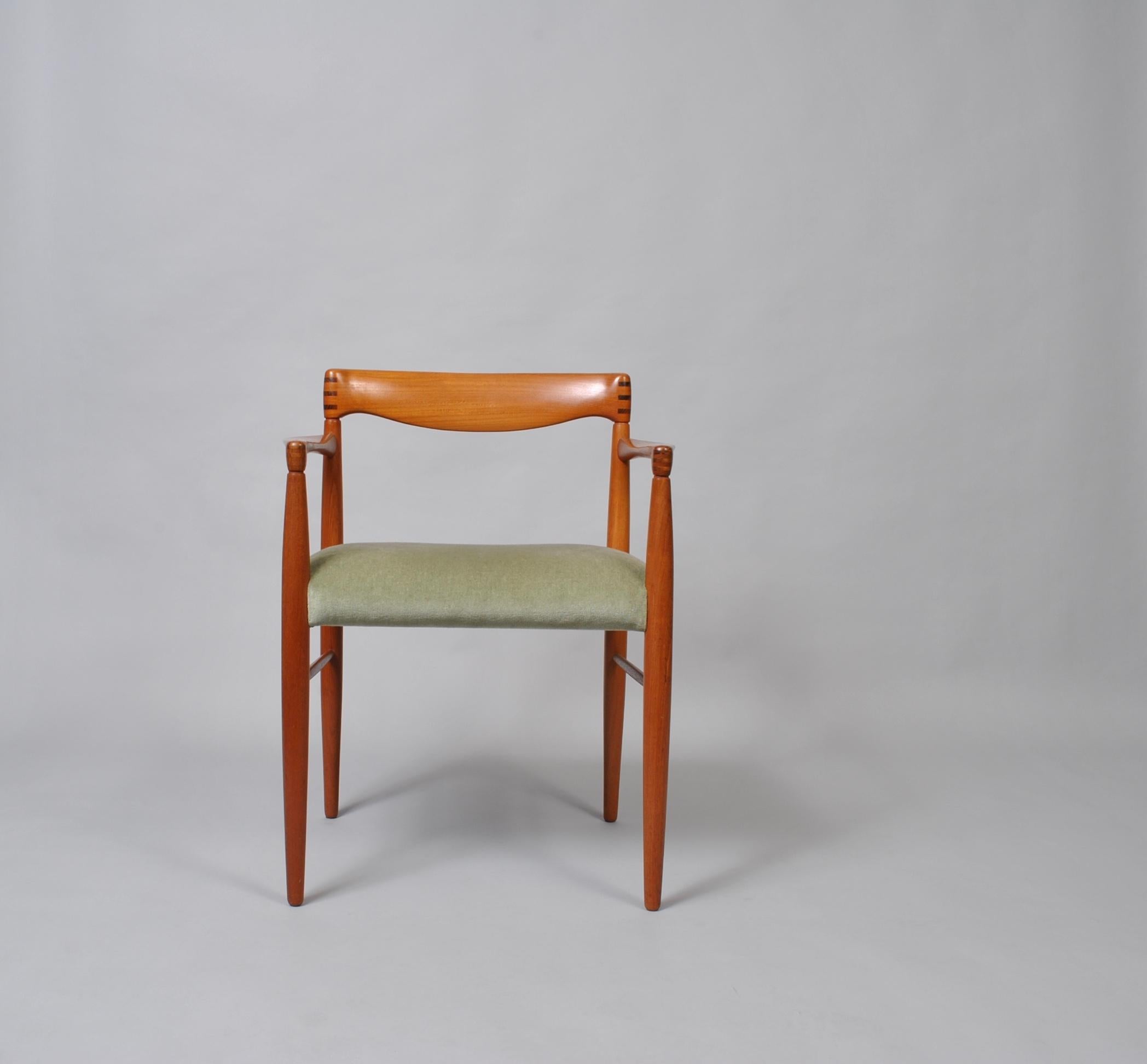 Teak H.W Klein Dining Chair Set of 6, Brahmin, Denmark, 1960