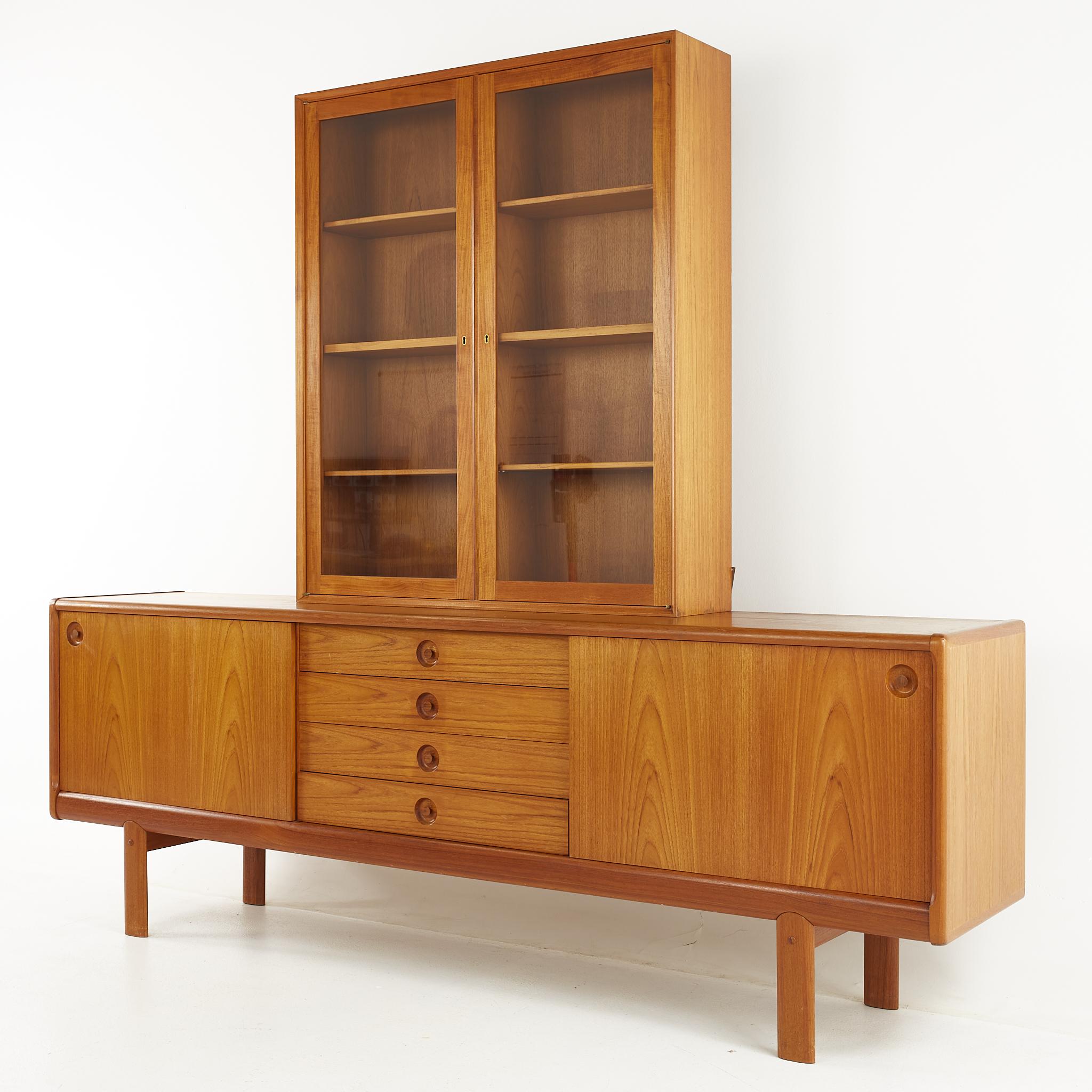Mid-Century Modern HW Klein for Bramin Møbler Mid Century Danish Teak Sideboard Credenza with Hutch