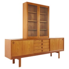 HW Klein für Bramin Mbler Dänische Teakholz Sideboard Anrichte mit Hutch aus der Mitte des Jahrhunderts