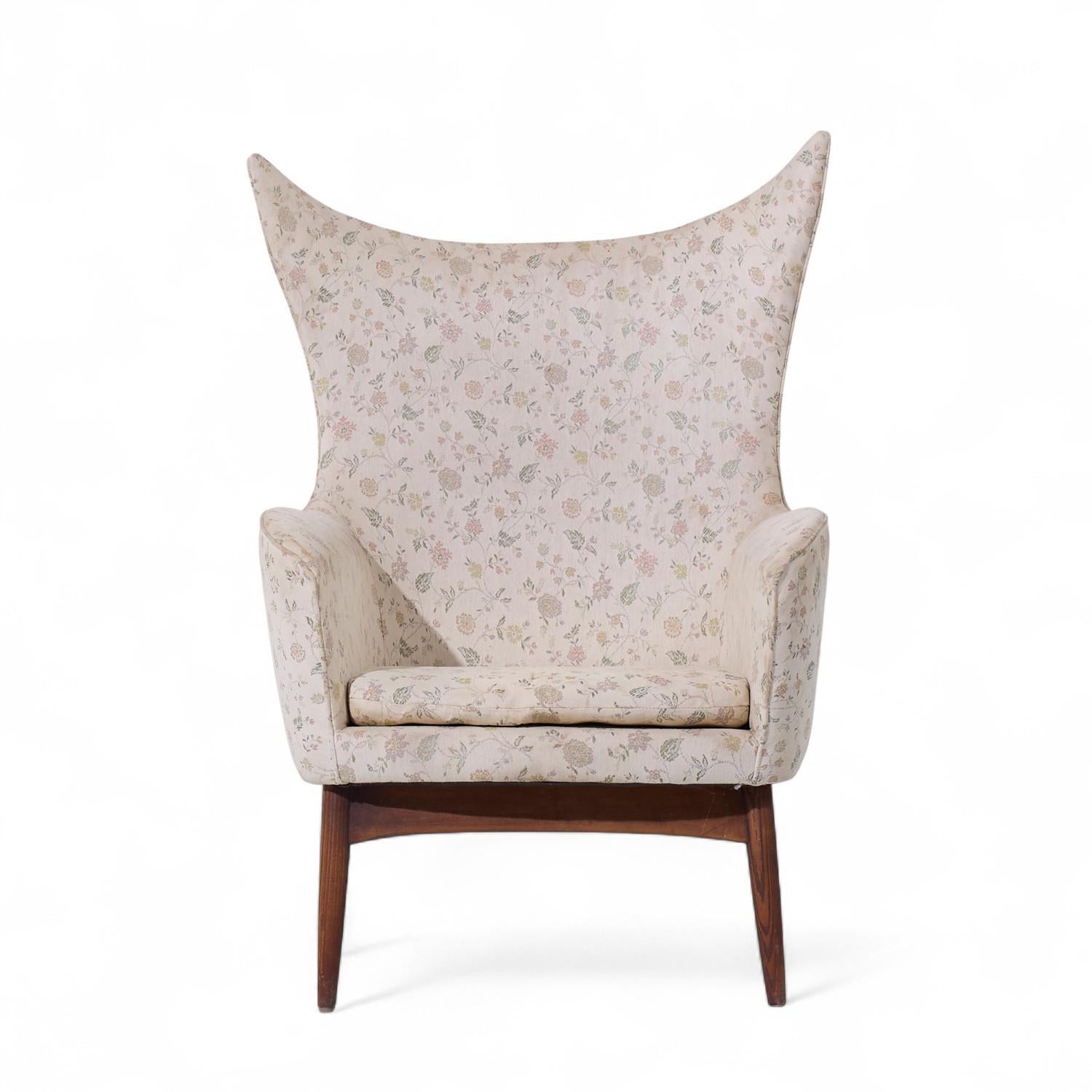 H.W. Klein for Bramin Møbler Model 207/5 Mid Century Danish Walnut Wing Chair

This chair measures: 31.25 wide x 32 deep x 40.25 high, with a seat height of 15 and arm height/chair clearance of 22.25 inches

All pieces of furniture can be had in