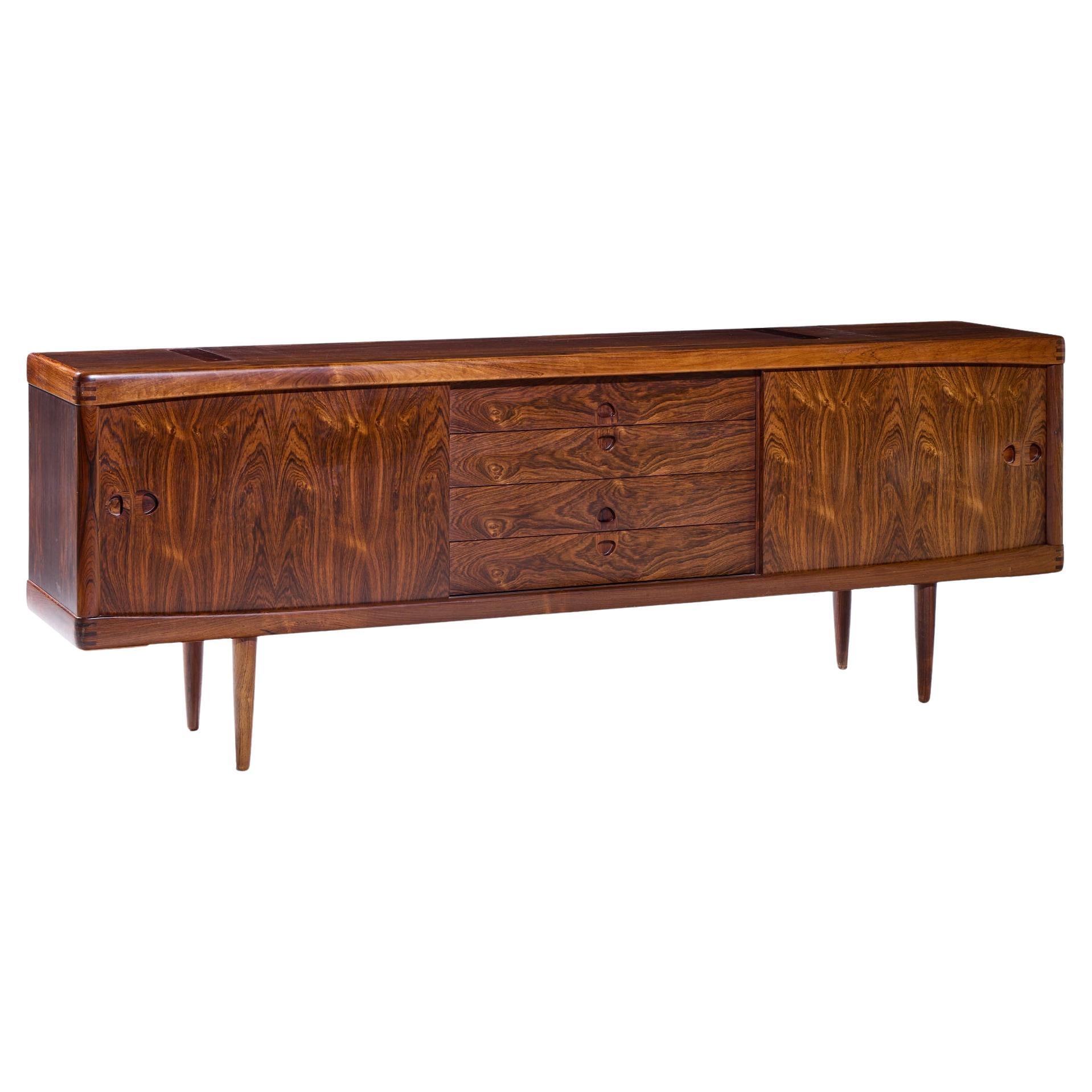 H.W. Klein for Bramin Mid Century Danish Rosewood Credenza For Sale