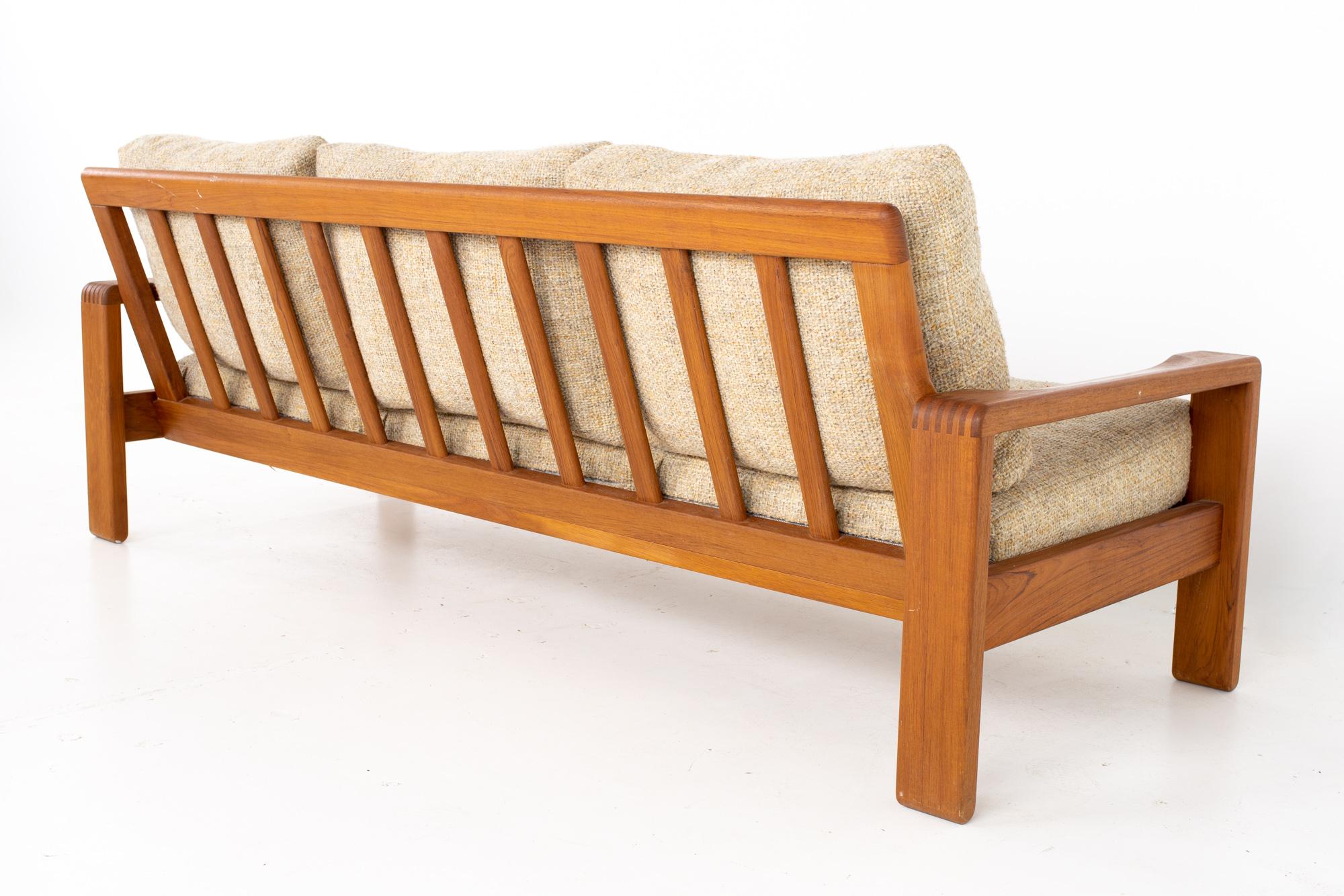 HW Klein for Bramin Mobler Mid-Century Modern Solid Teak Sofa 2