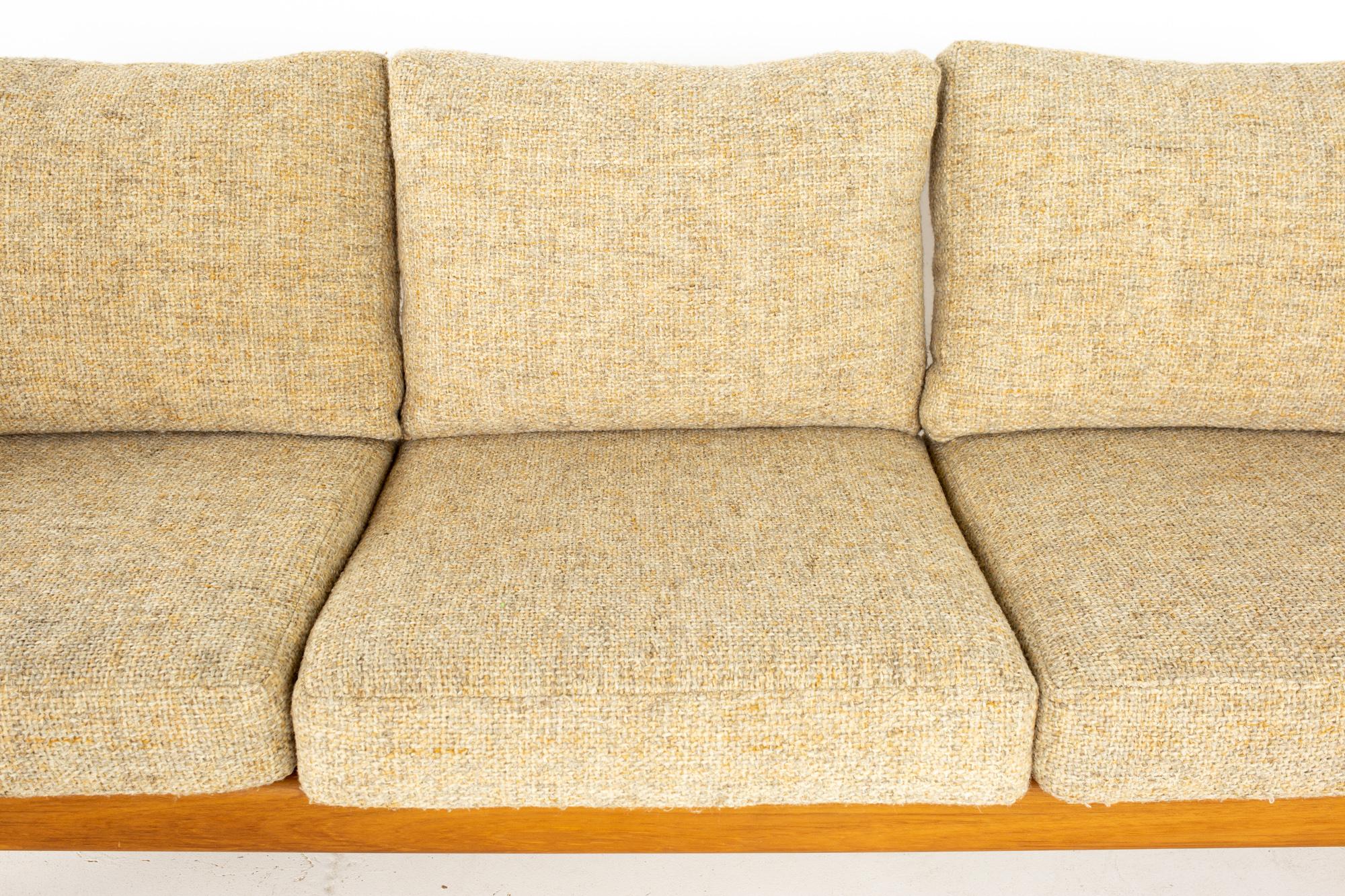 Upholstery HW Klein for Bramin Mobler Mid-Century Modern Solid Teak Sofa