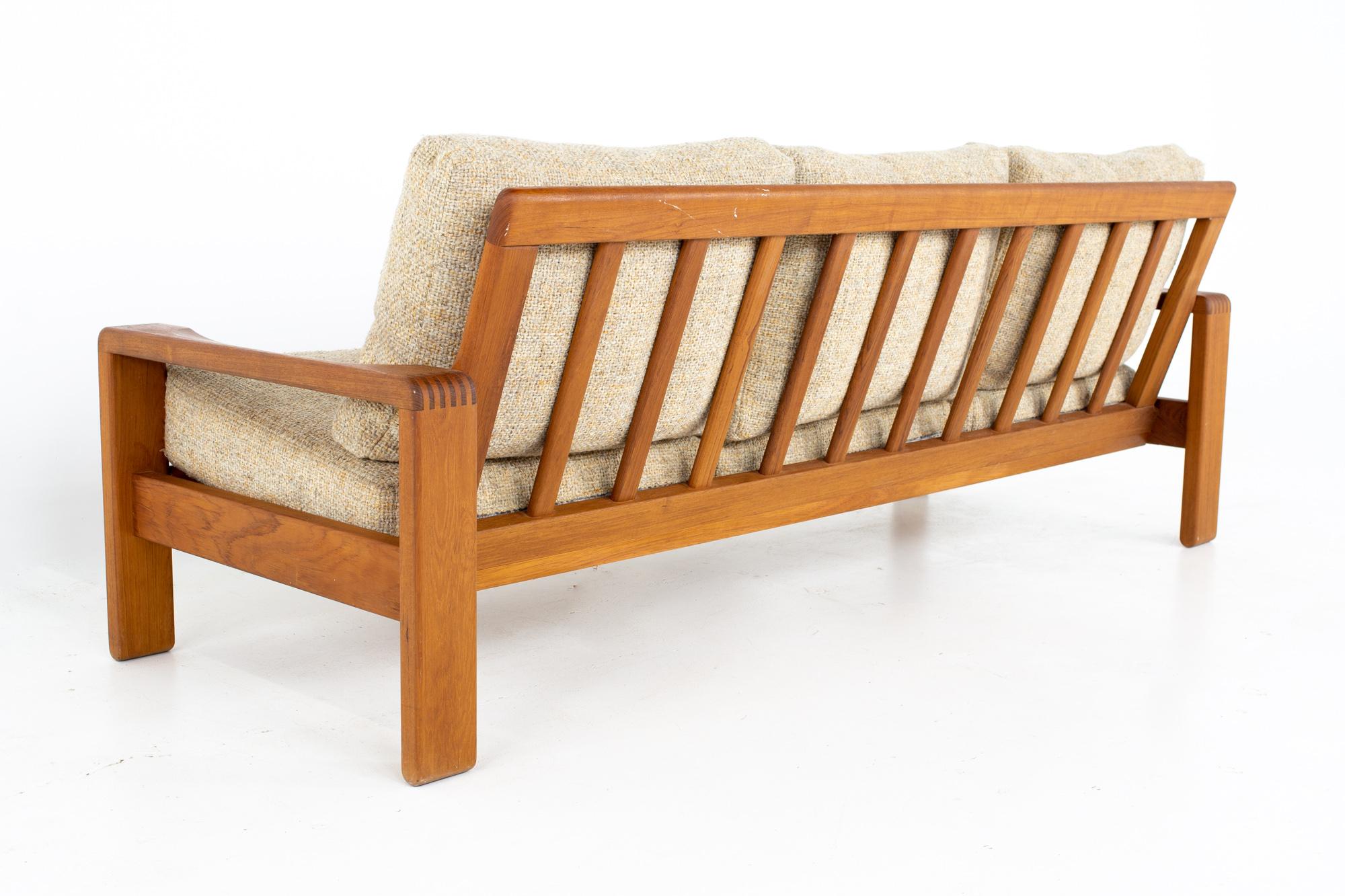 HW Klein for Bramin Mobler Mid-Century Modern Solid Teak Sofa 1