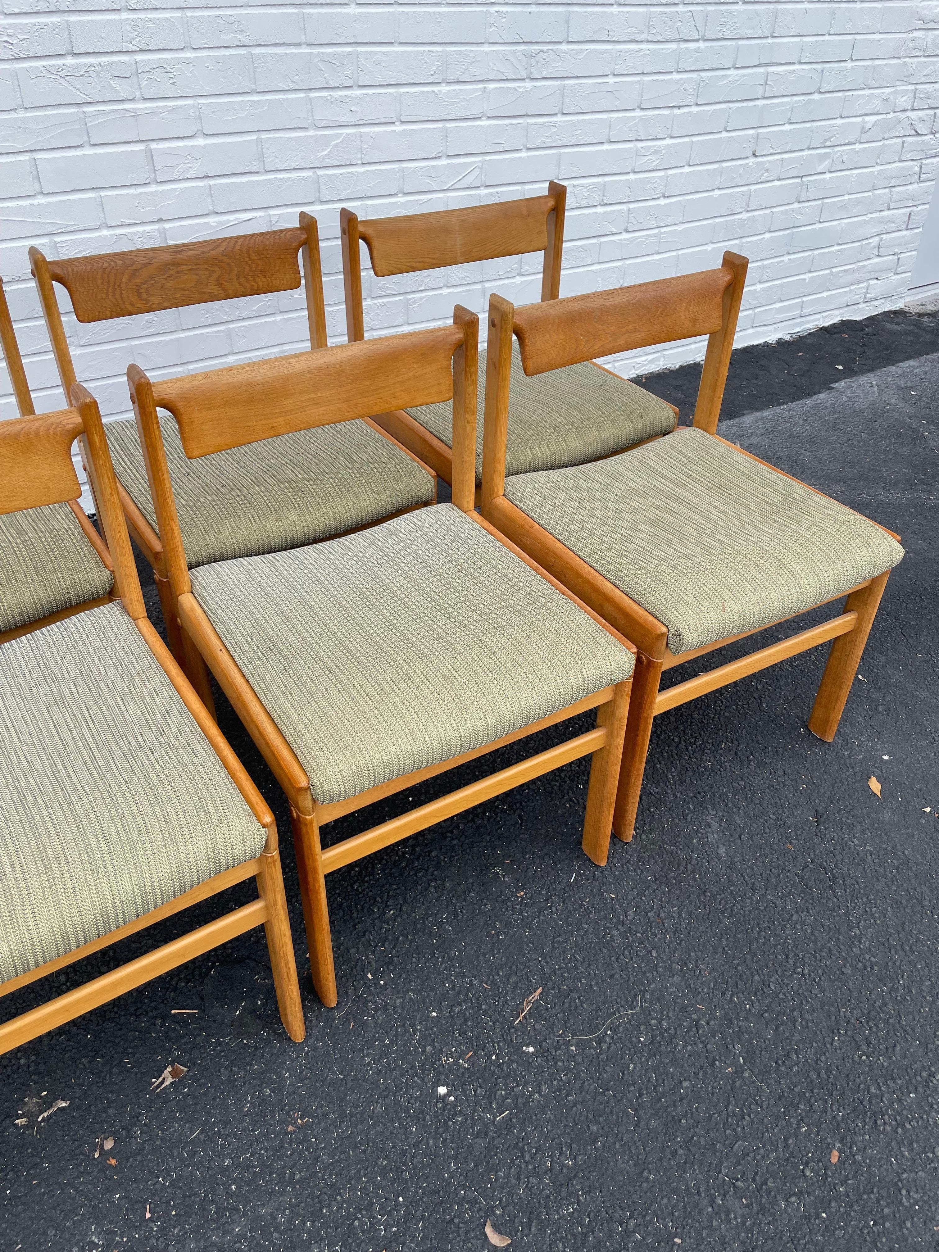 Hw Klein for Bramin Oak Danish Modern Dining Chairs, Set of 6 For Sale 5