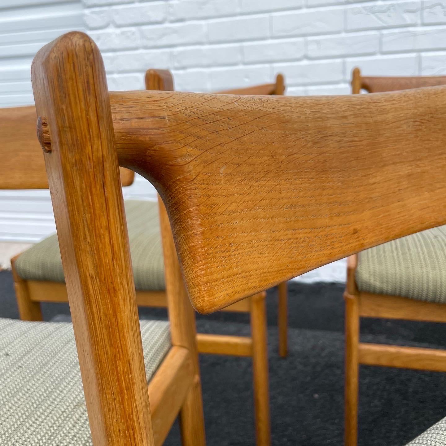 Mid-Century Modern Chaises de salle à manger danoises modernes en chêne Hw Klein pour Bramin, lot de 6 en vente