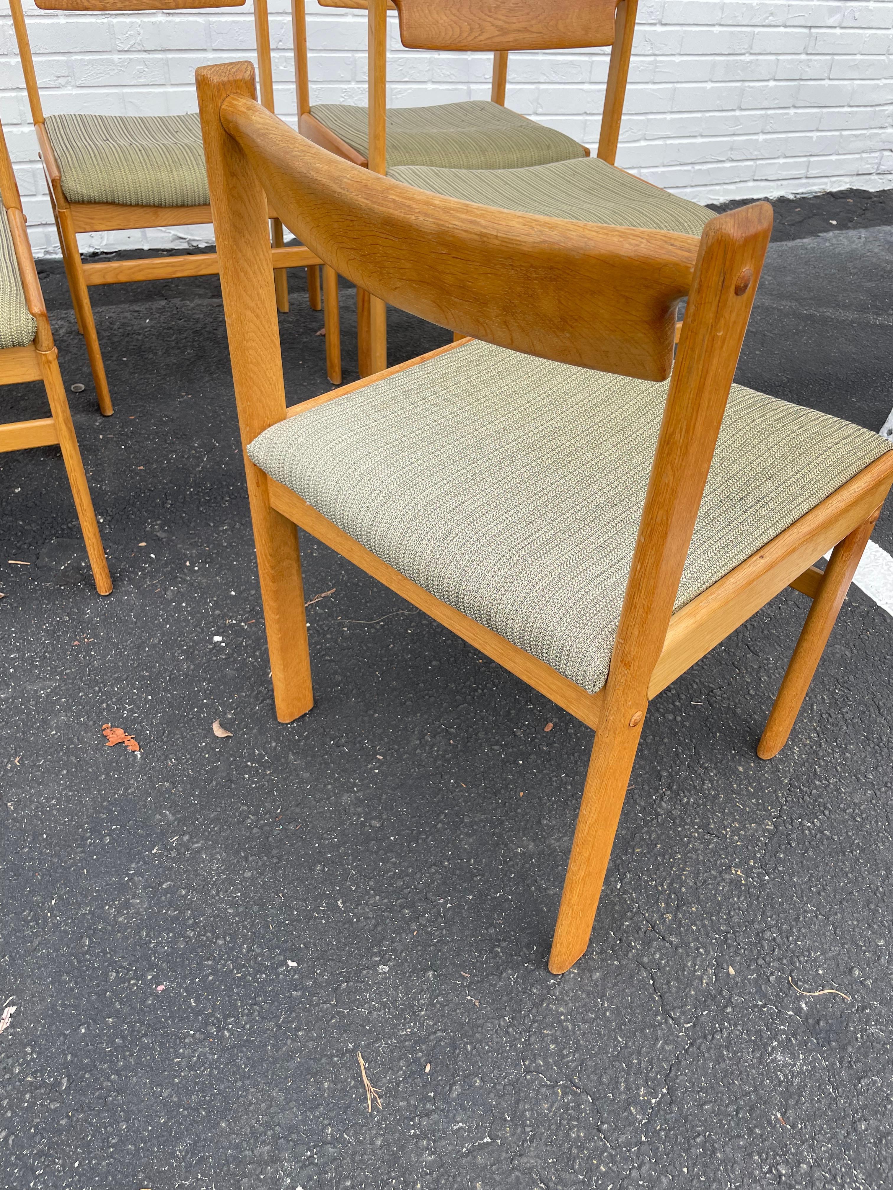 Hw Klein for Bramin Oak Danish Modern Dining Chairs, Set of 6 For Sale 2