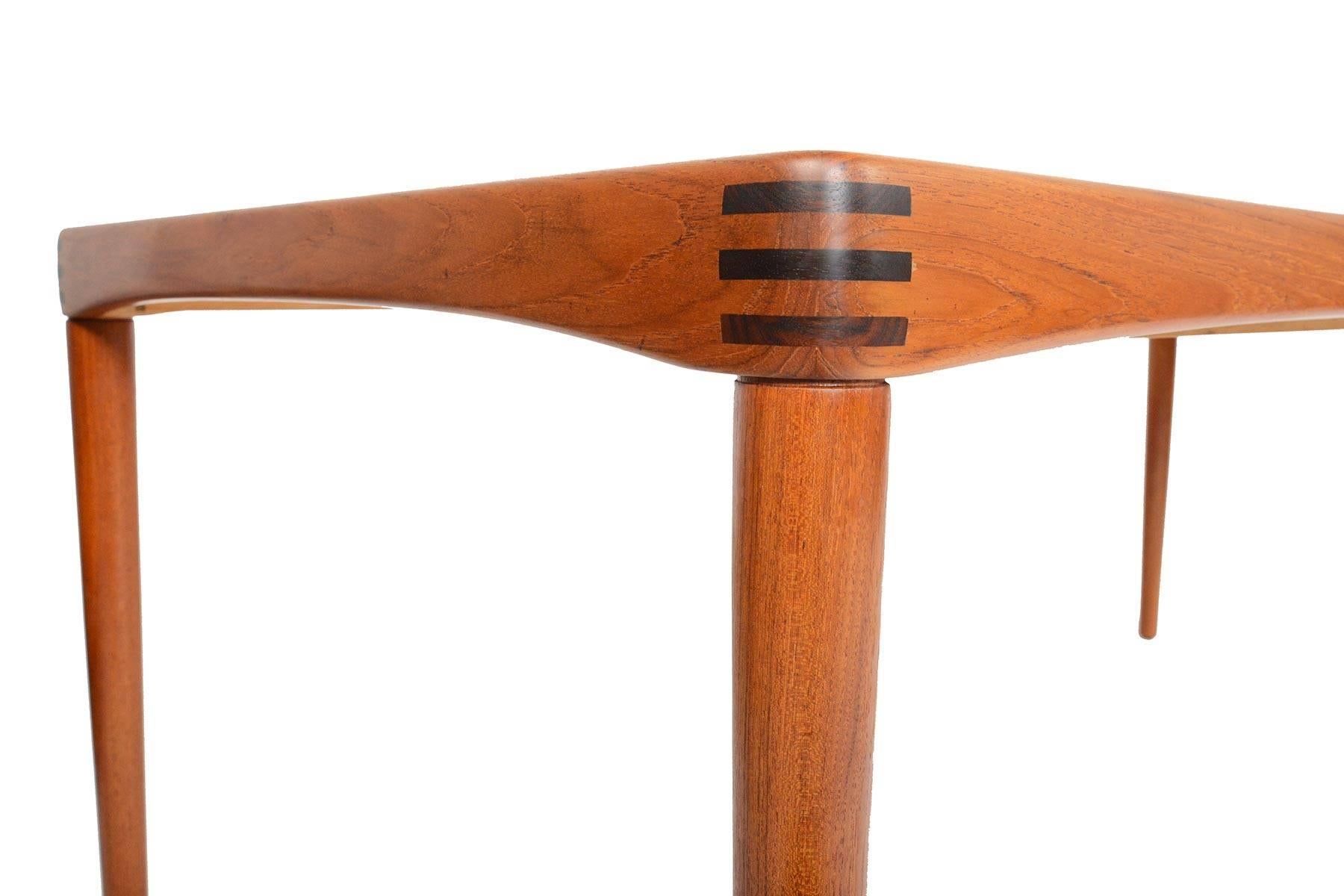 H.W. Klein for Bramin Teak and Rosewood Dining Table In Excellent Condition In Berkeley, CA