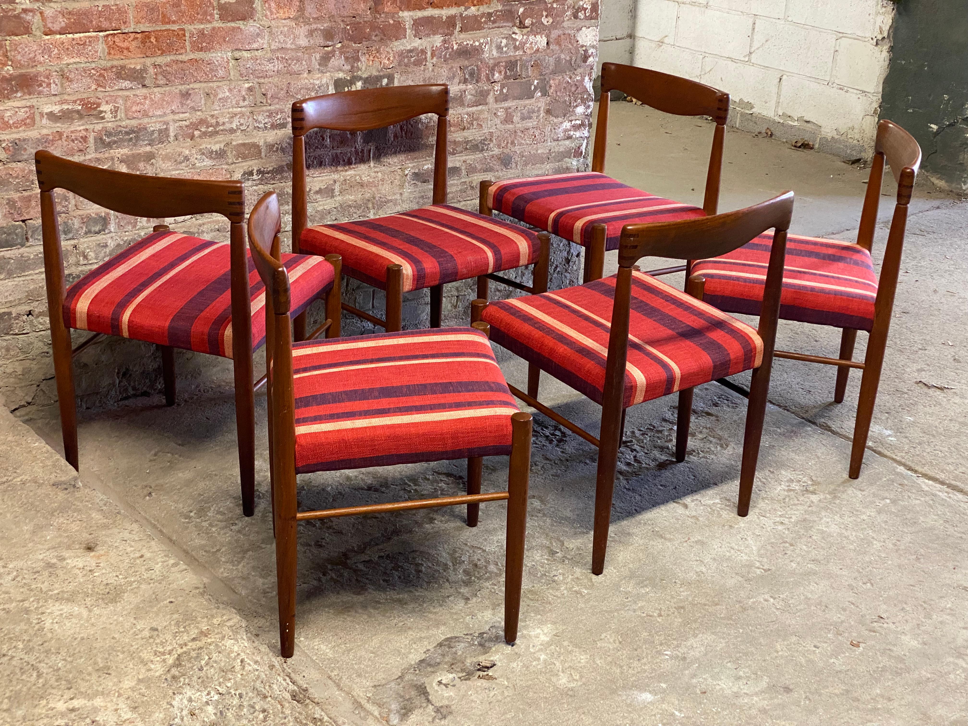 Upholstery H.W. Klein for Bramin Teak Dining Chairs