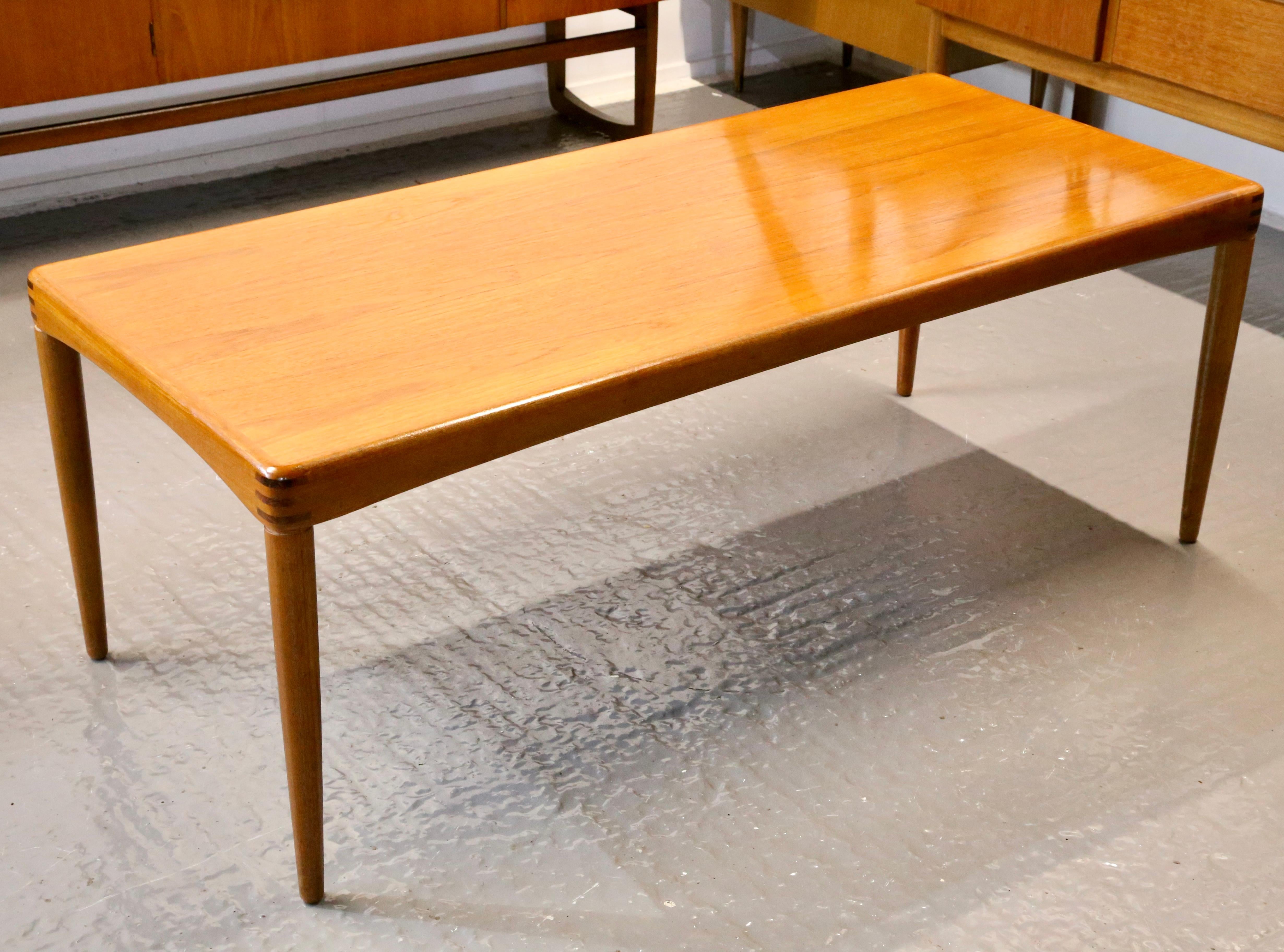 Danish HW Klein for Bramin Teak & Palisander Mid Century Modern Long Coffee Table For Sale