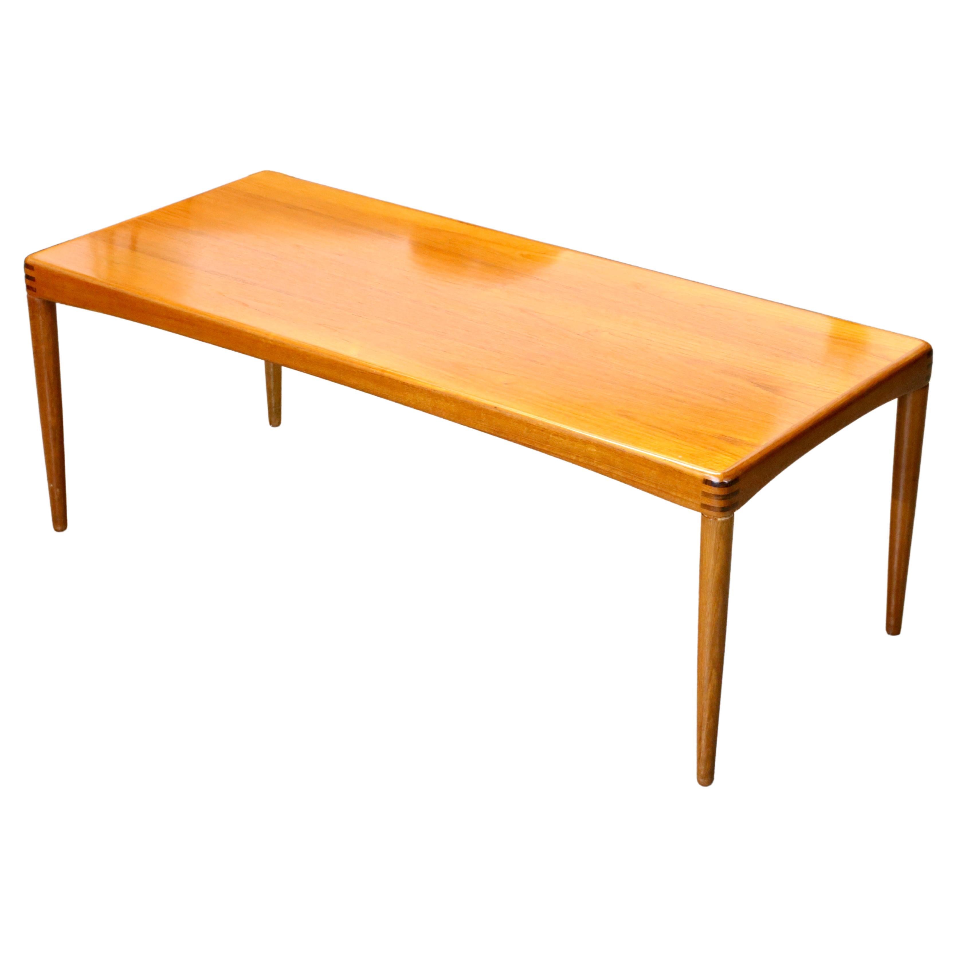 HW Klein for Bramin Teak & Palisander Mid Century Modern Long Coffee Table