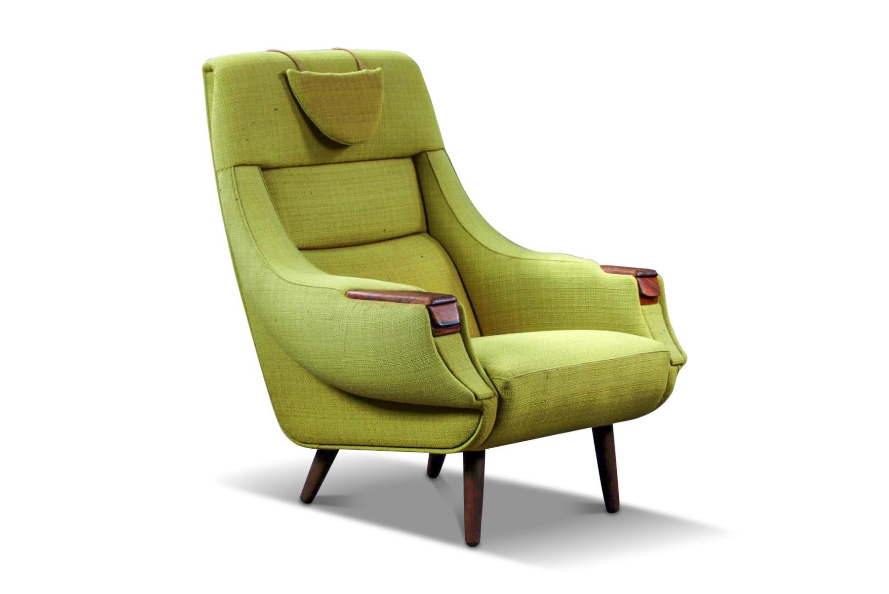 Mid-Century Modern H.W. Klein Highback Armchair with Rosewood Paws
