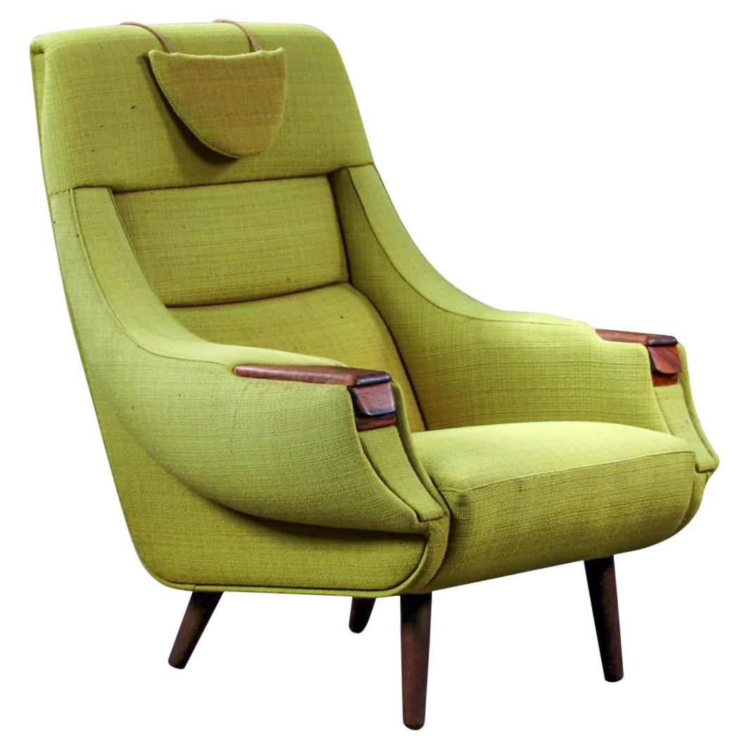H.W. Klein Highback Armchair with Rosewood Paws