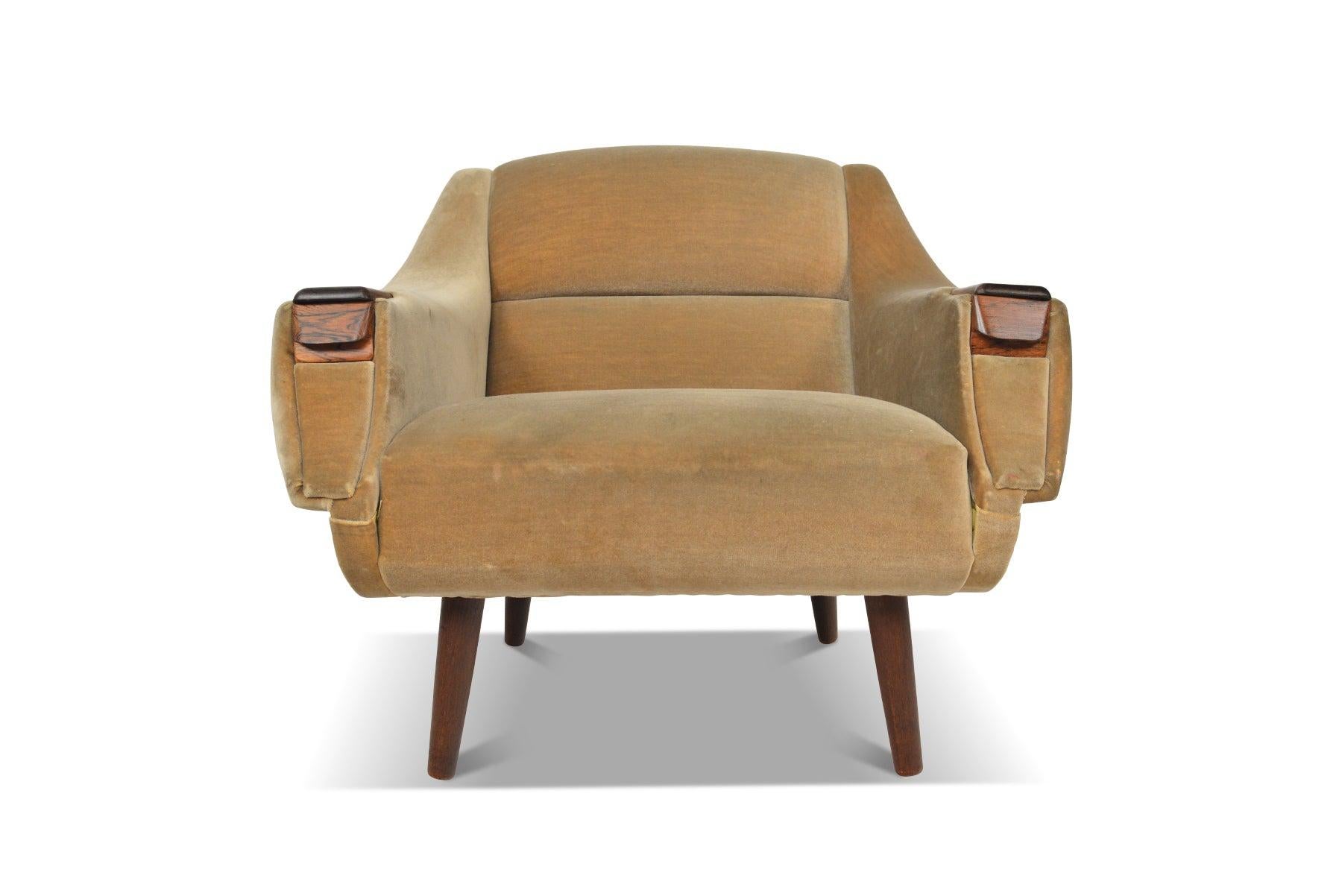 Mid-Century Modern H.W. Klein Lowback Armchair with Rosewood Paws